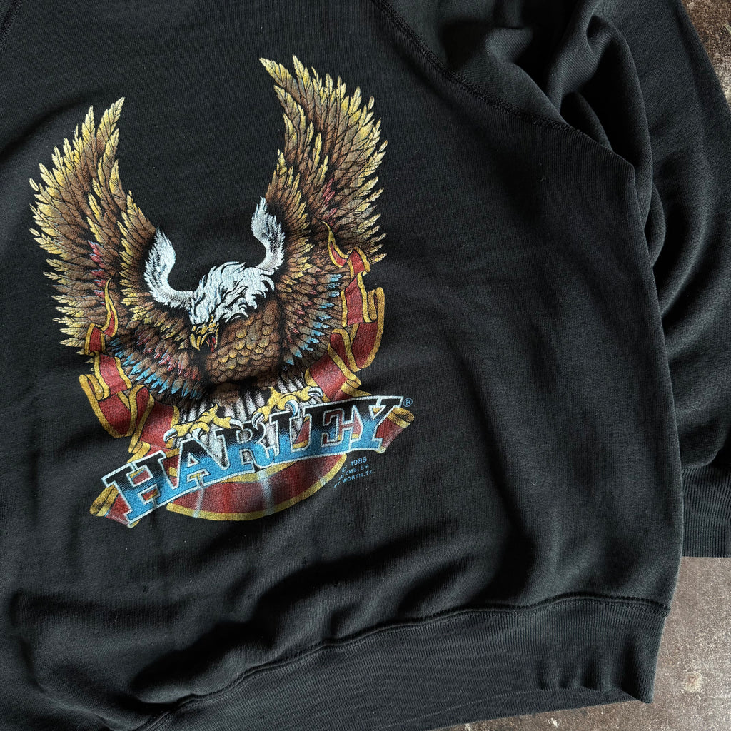80’s Harley Davidson 3D Emblem Eagle Sweatshirt (L)