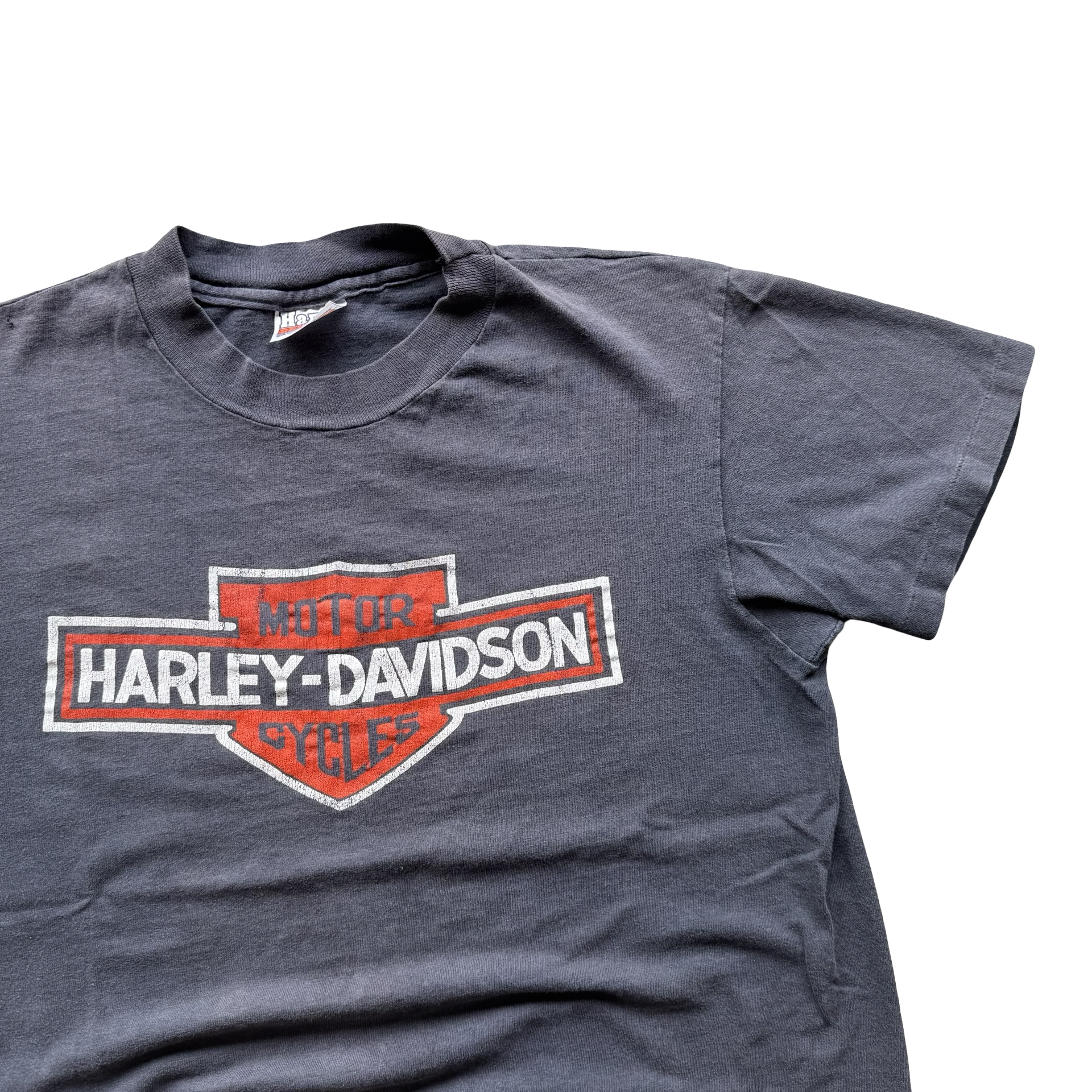 80’s Harley Davidson Sun Faded Logo NYC Tee Size L