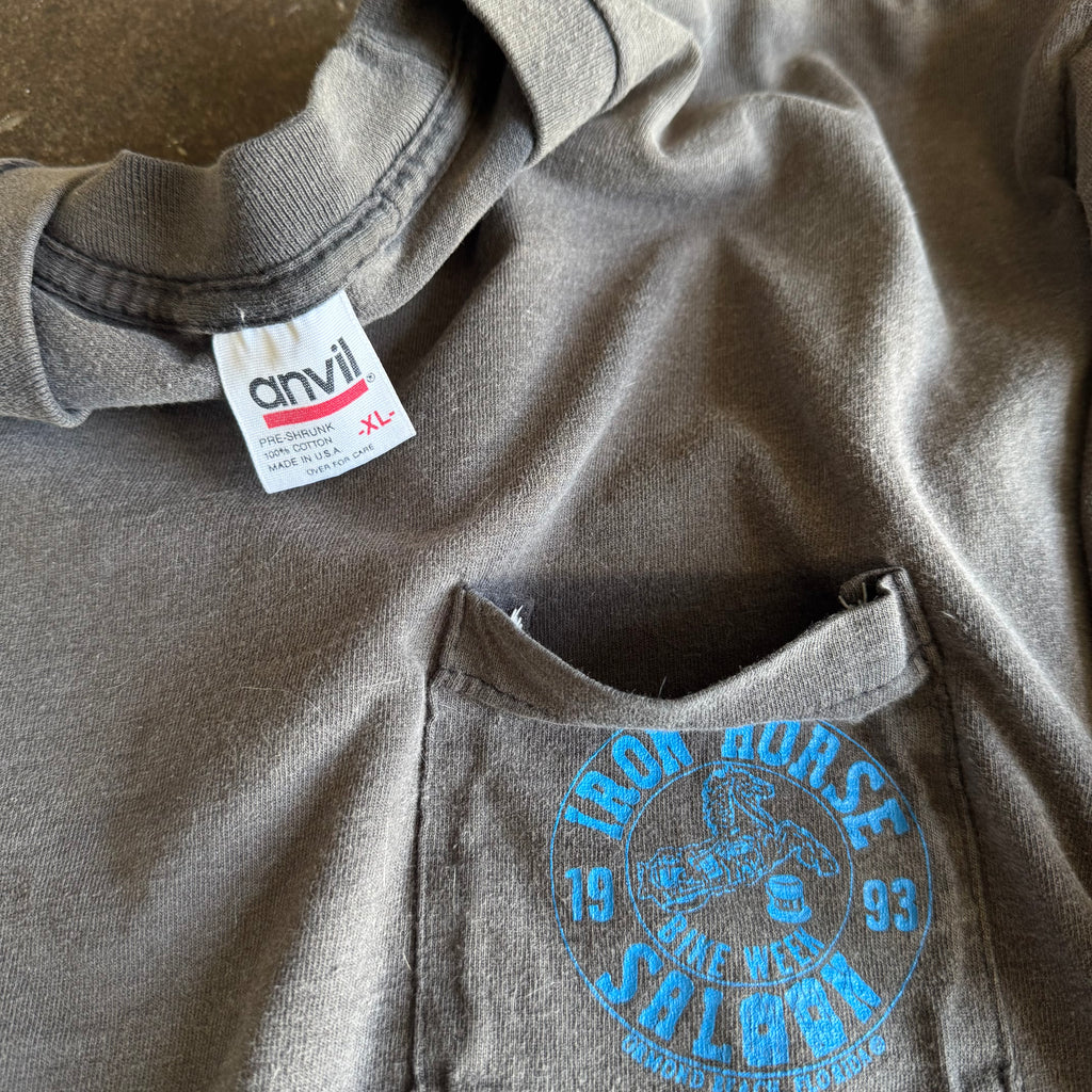 90’s Sun Faded Iron Horse Saloon Pocket Tee (XL)