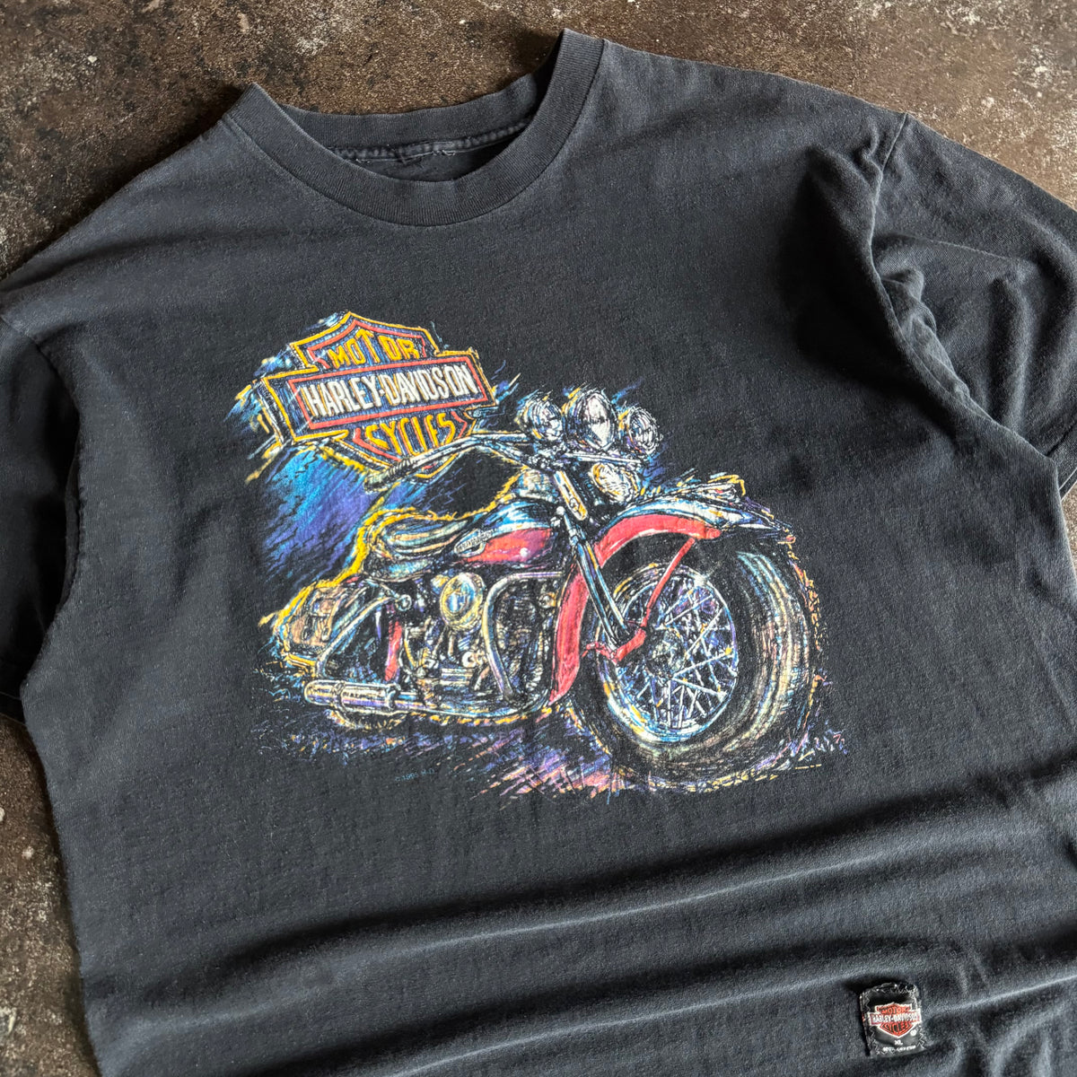 90’s Harley Sketch Art Bike Tee (XL)