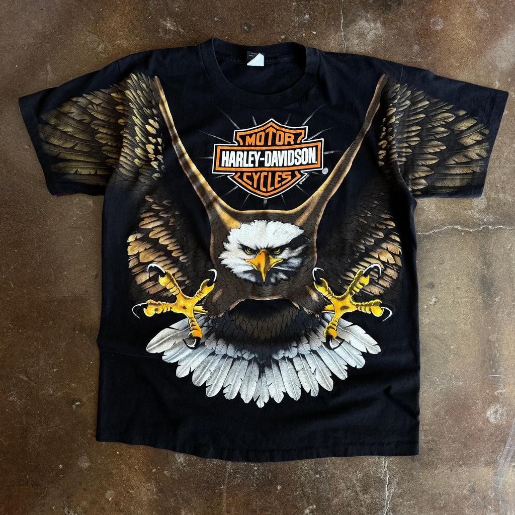 90’s Harley Eagle Attack AOP Tee (L)
