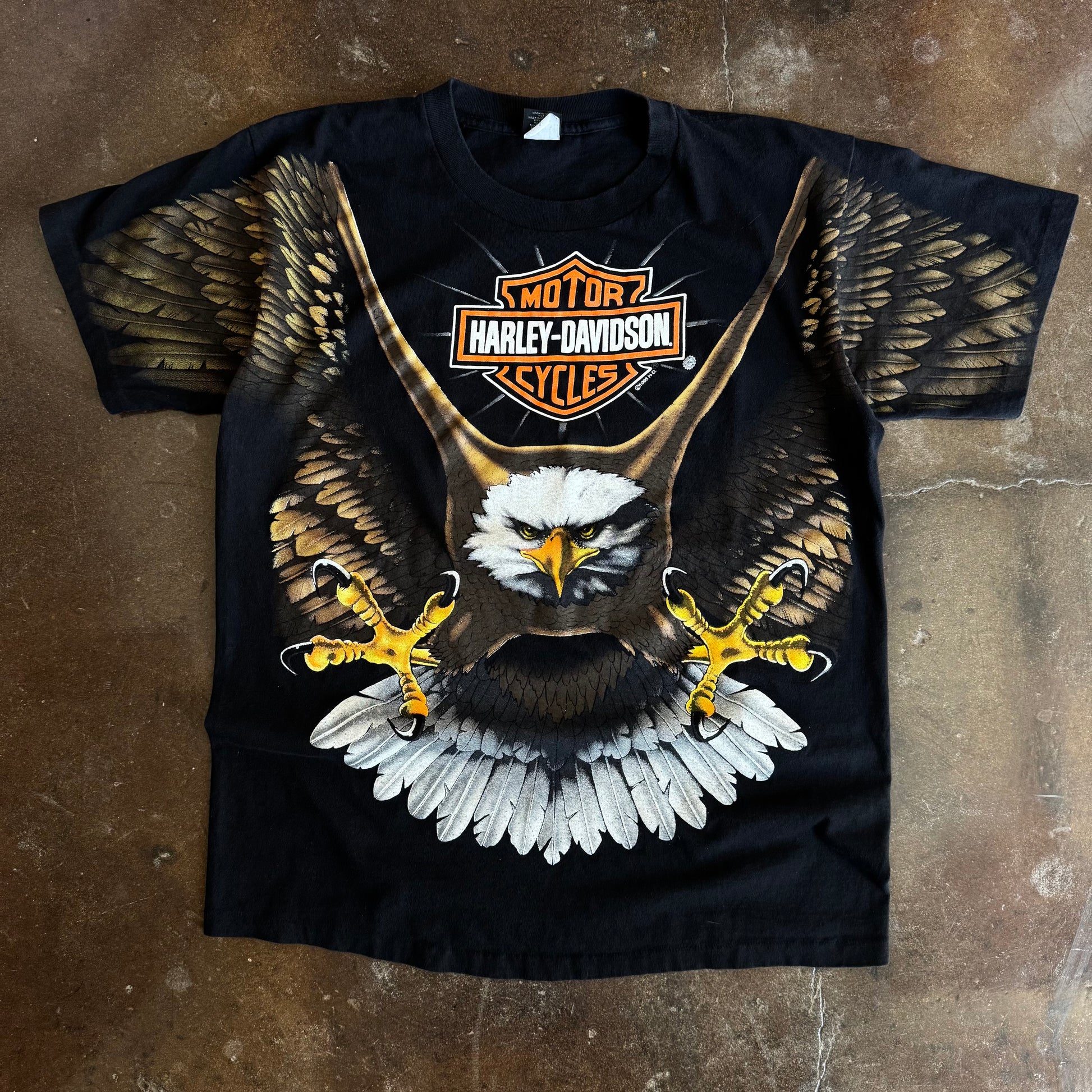 90’s Harley Eagle Attack AOP Tee (L)