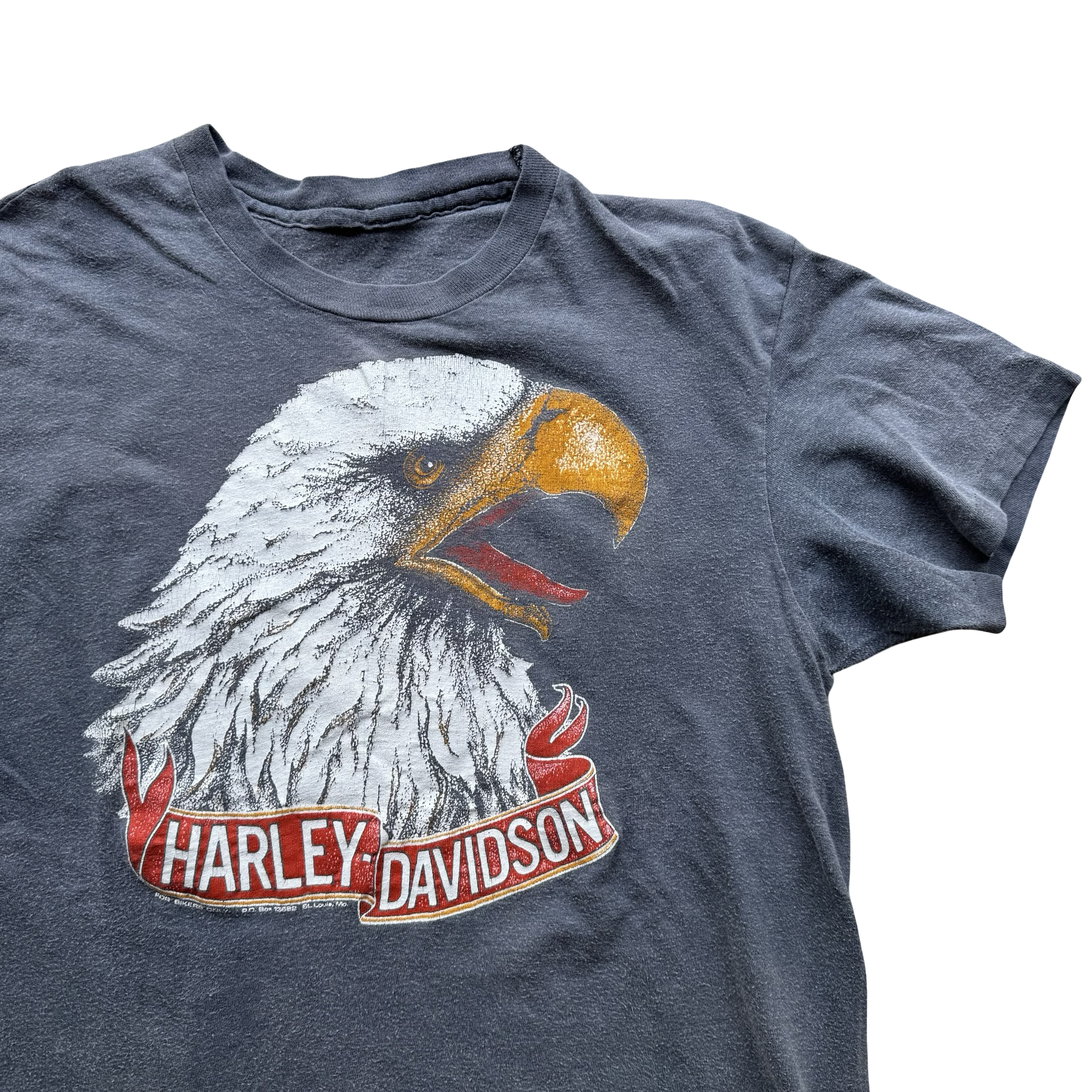 80’s Harley Righteous Ruler Eagle Bikers Only Tee Size L