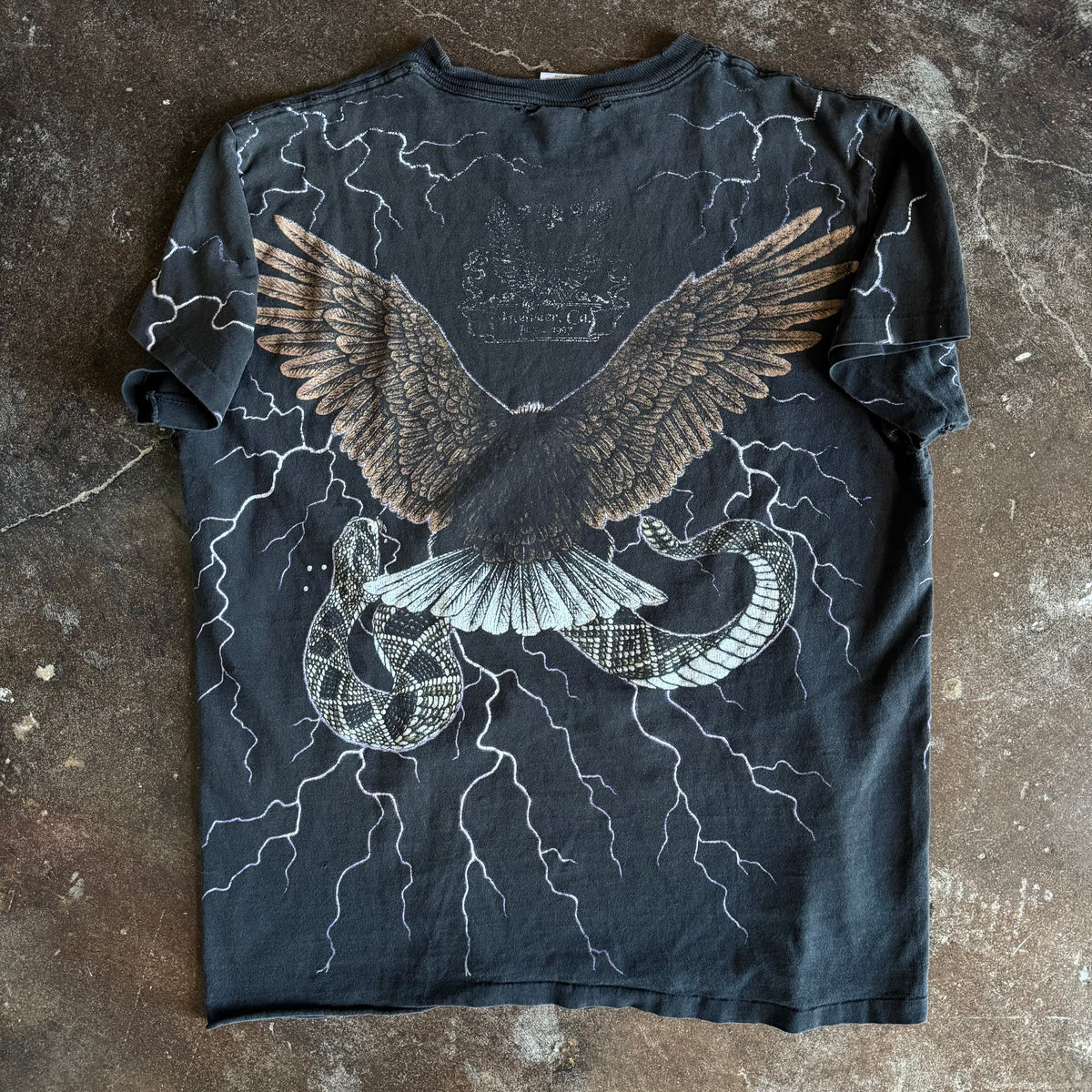 90’s Biker Lightning AOP Snake Tee (L)