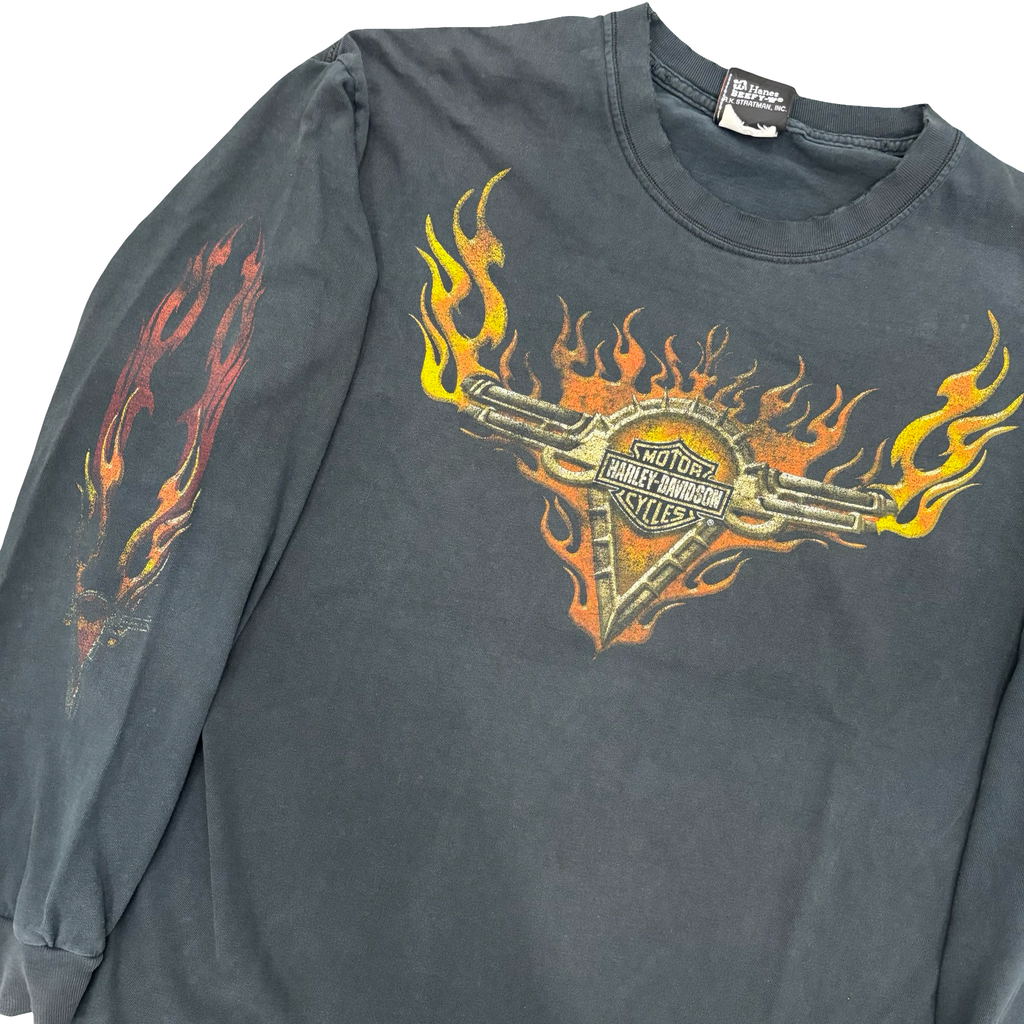 90’s Harley Flame Engine Longsleeve Tee Size XL