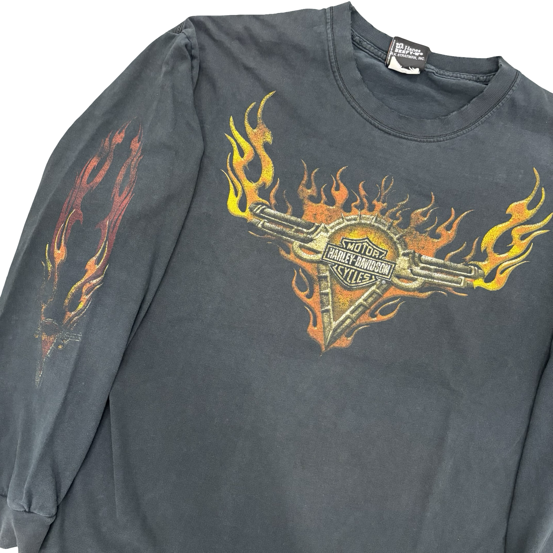 90’s Harley Flame Engine Longsleeve Tee Size XL