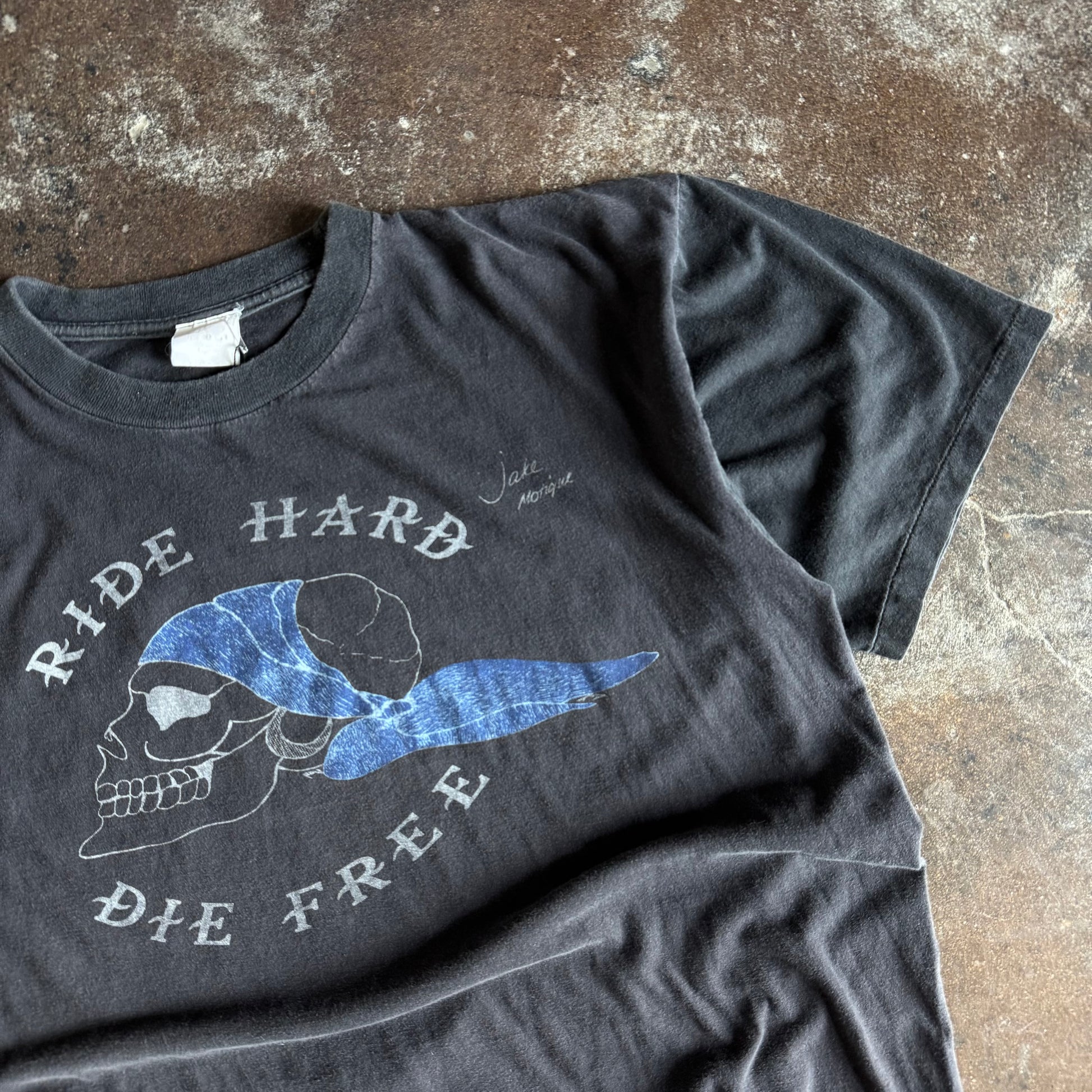 80’s Ride Hard Die Free England Skull Tee (XL)
