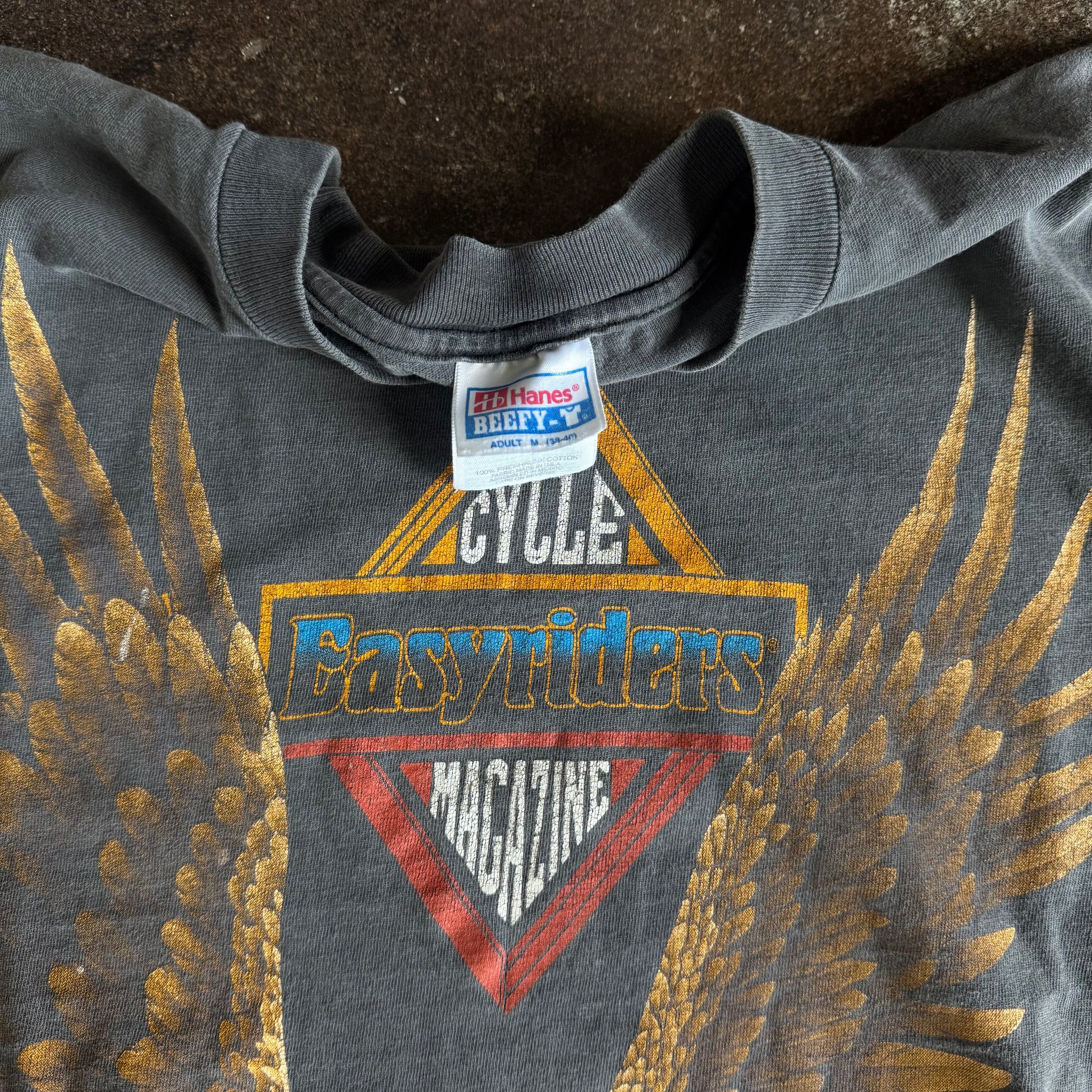 90’s Easyriders Magazine Eagle Sun Faded Tee (M)