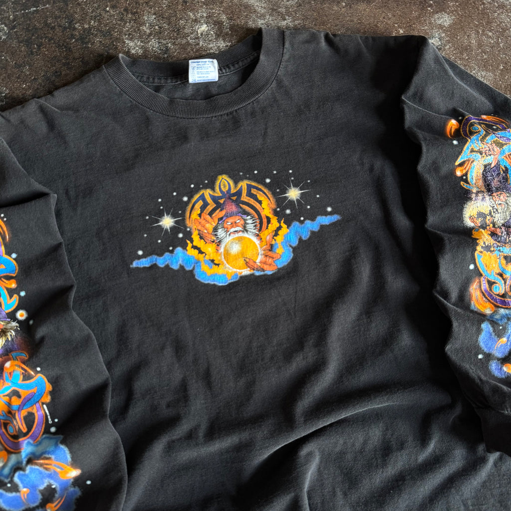Y2K Bike Week Wizard Casting Spells Longsleeve (L)