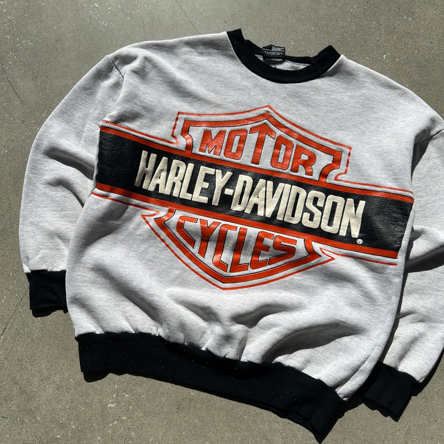 80s Harley Big Emblem Crewneck Sweatshirt (Minimal-Wear)