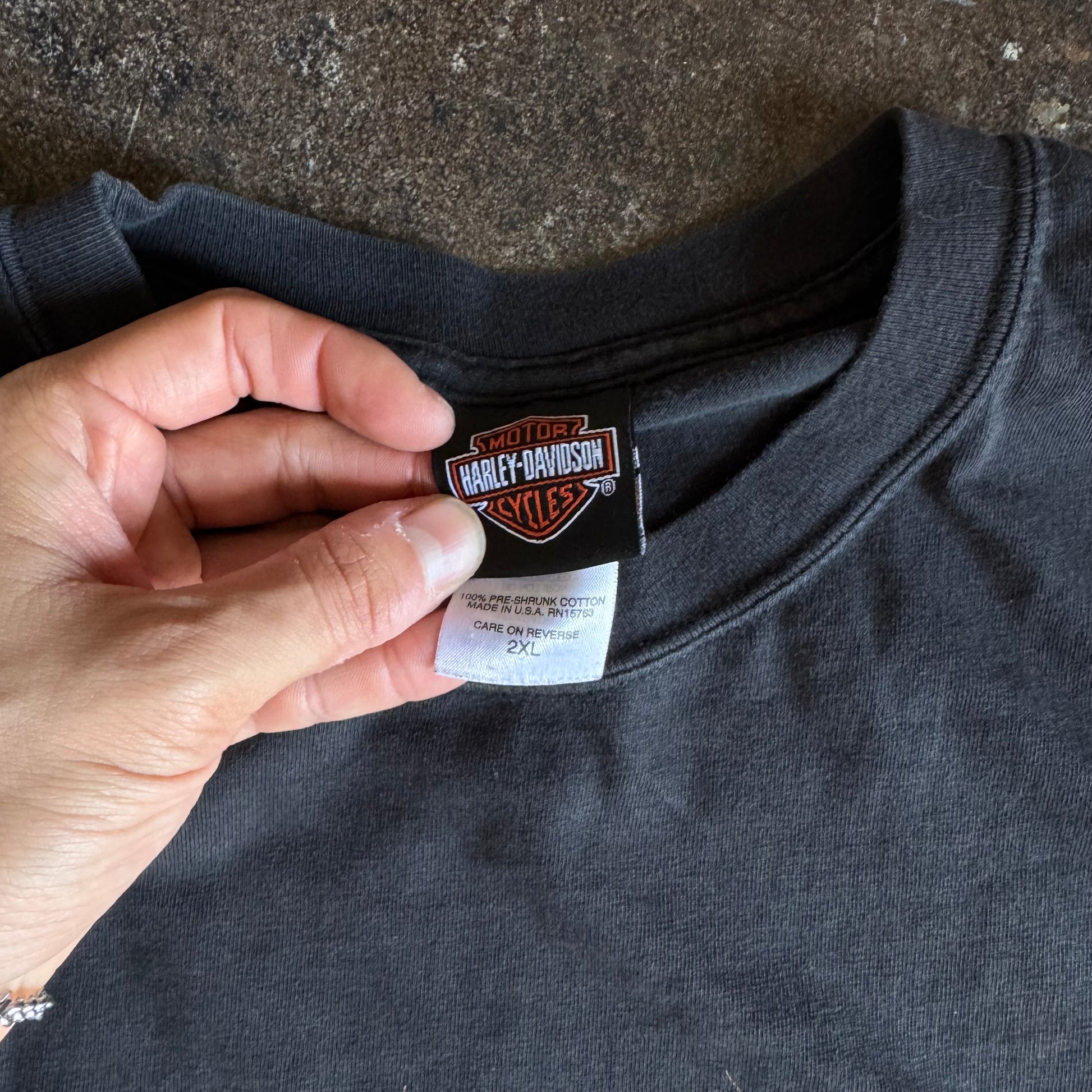 Y2K Harley Davidson Flame Skull Longsleeve (XXL)