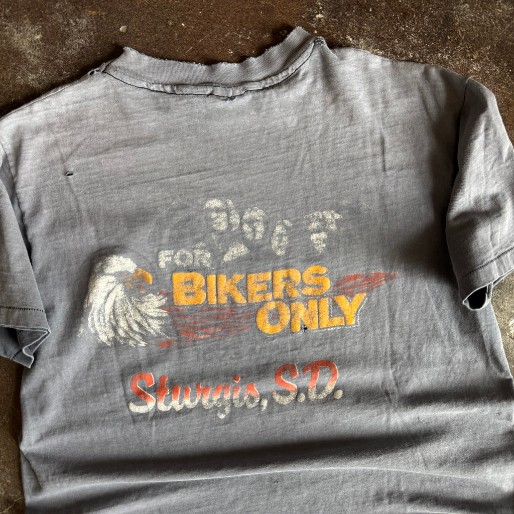 80’s Harley Monument Bikers Only Sun Faded Tee (L)