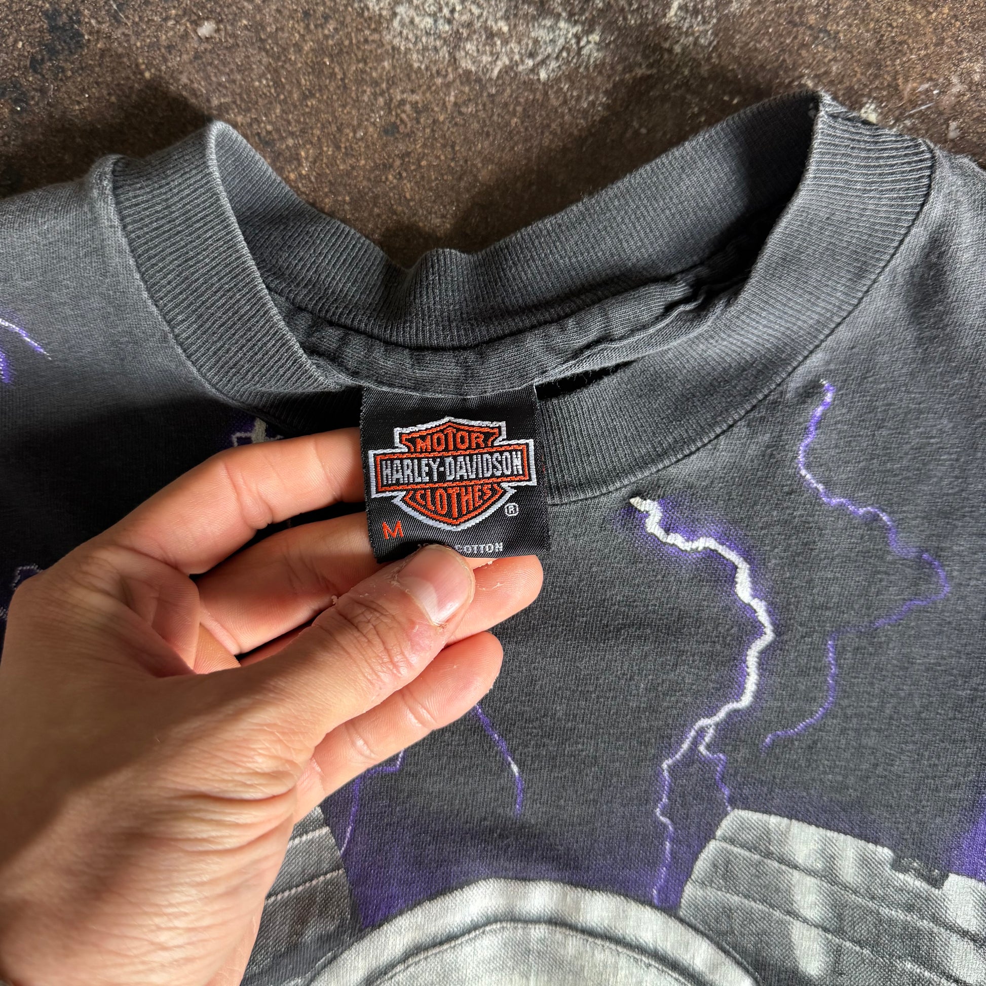 90’s Harley Thunder & Lightning AOP Tee (M)