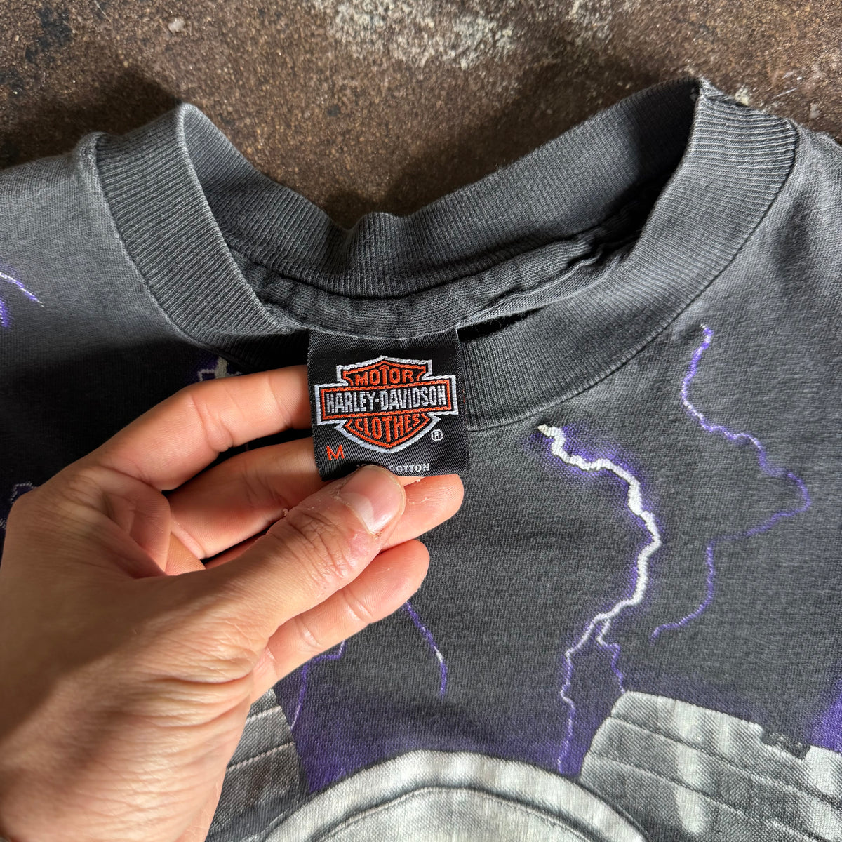 90’s Harley Thunder & Lightning AOP Tee (M)