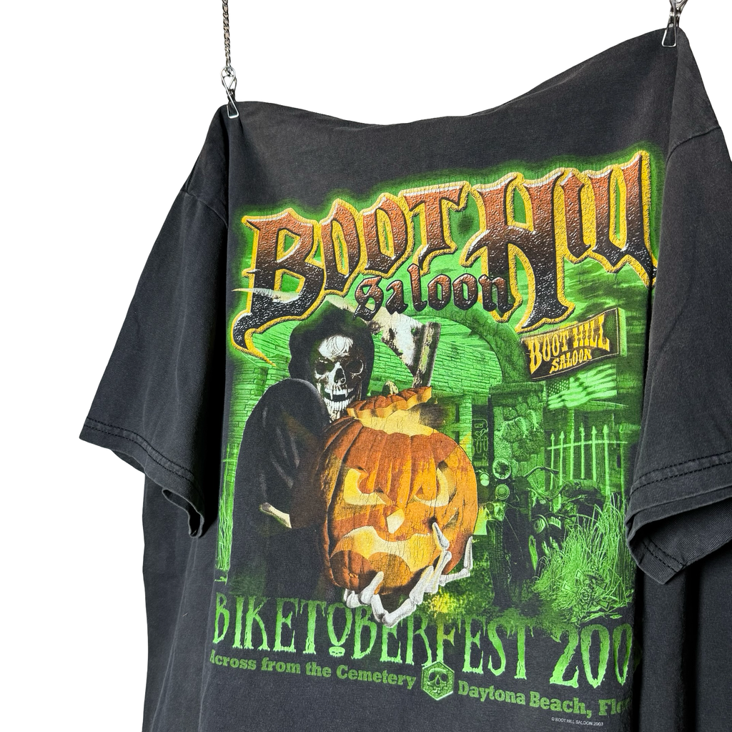 Y2K Boot Hill Saloon Bikeroberfest Reaper Tee Size XL