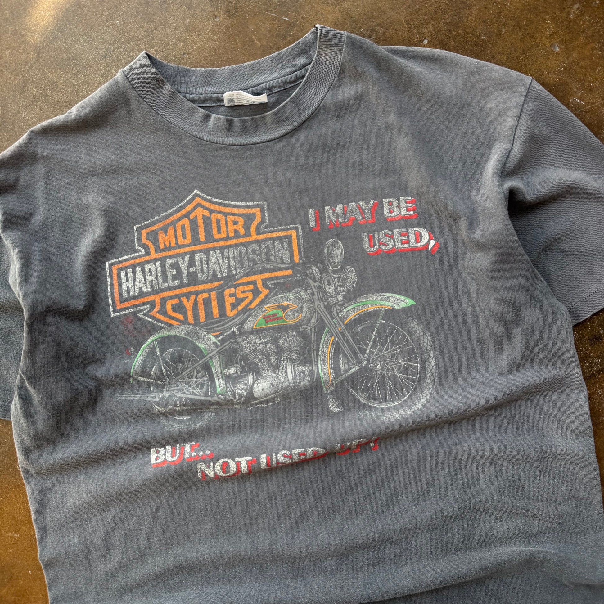 80’s Harley “Not Used Up” Sun Faded Tee (XL)