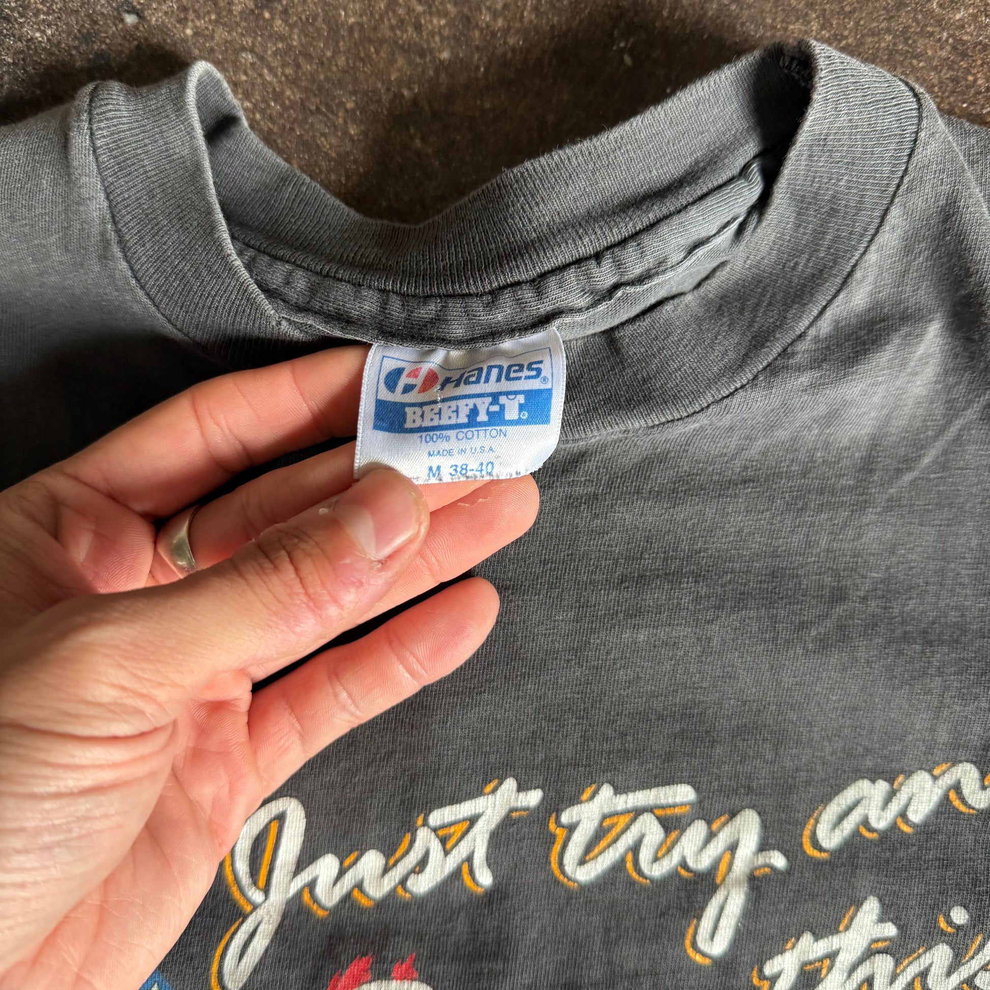 90’s Harley “Try and Burn This One” Flag Tee (M)