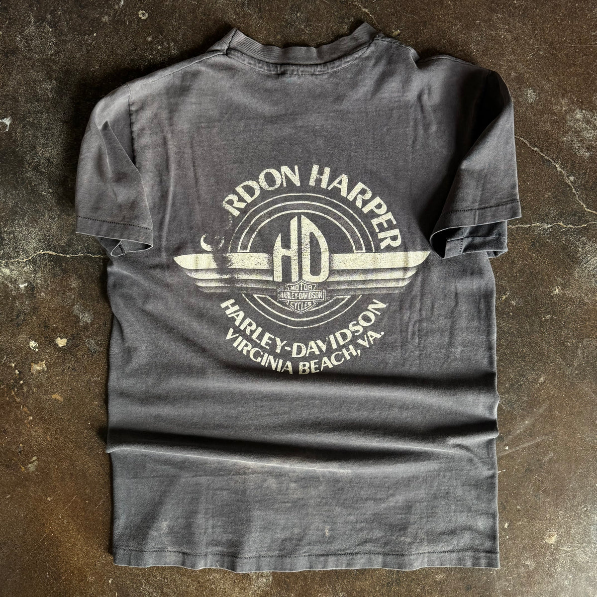 80’s Harley Sun Faded “Ride in the Wind” Tee (M)