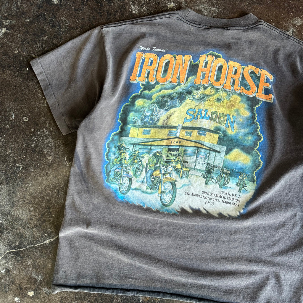 90’s Sun Faded Iron Horse Saloon Pocket Tee (XL)