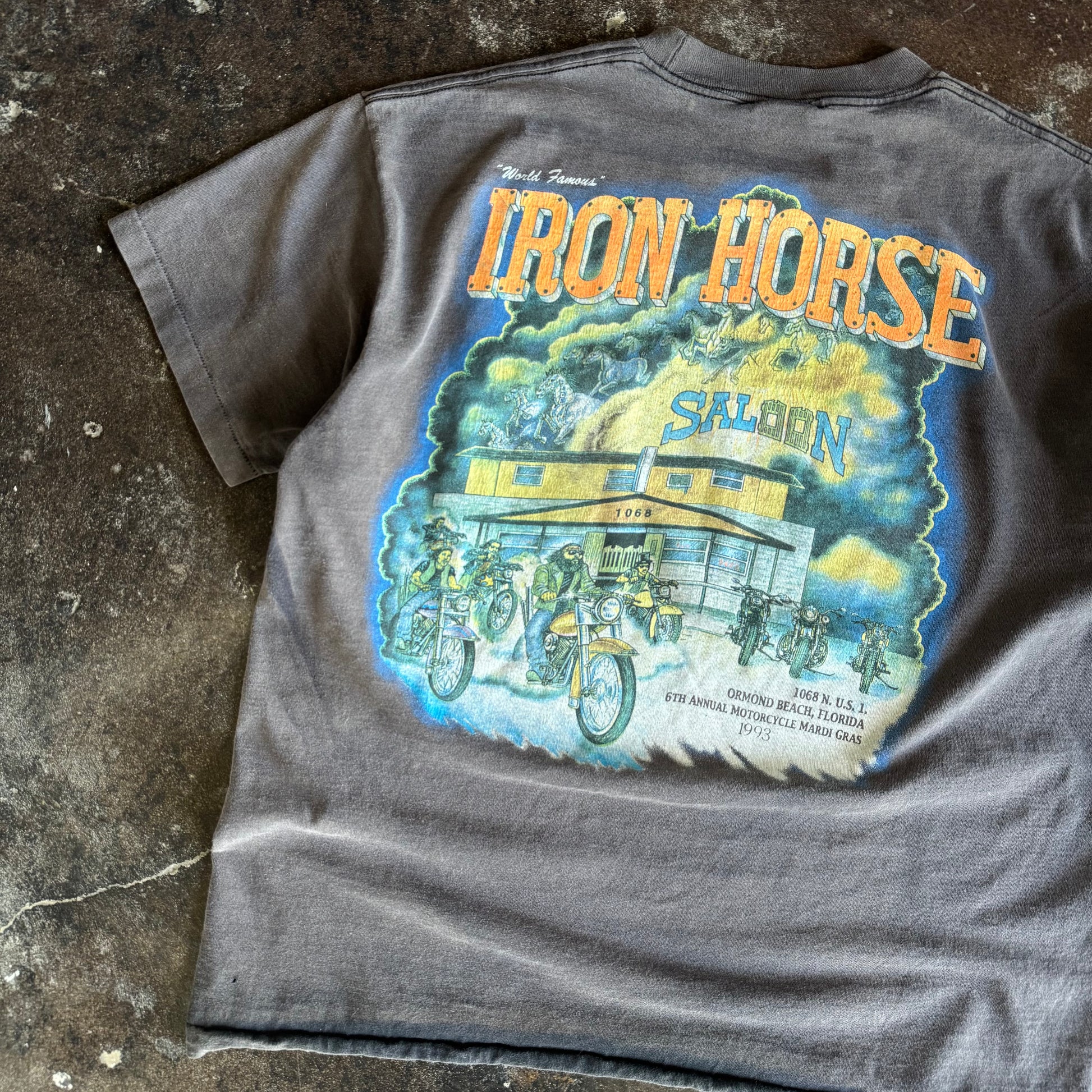 90’s Sun Faded Iron Horse Saloon Pocket Tee (XL)