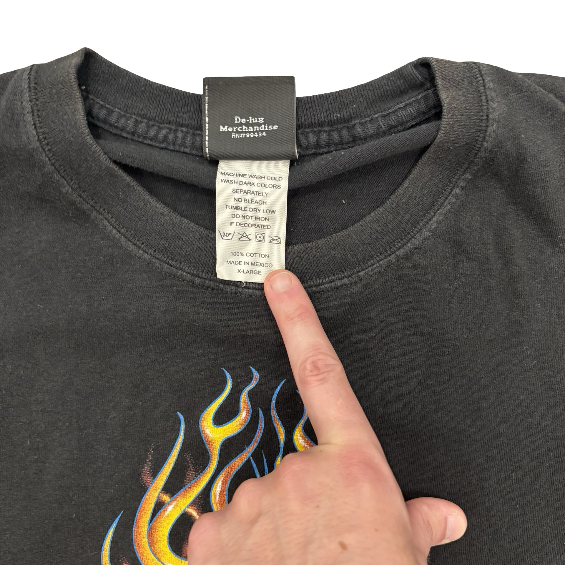 Y2K Harley Flaming Skull Japan Tee Size XL