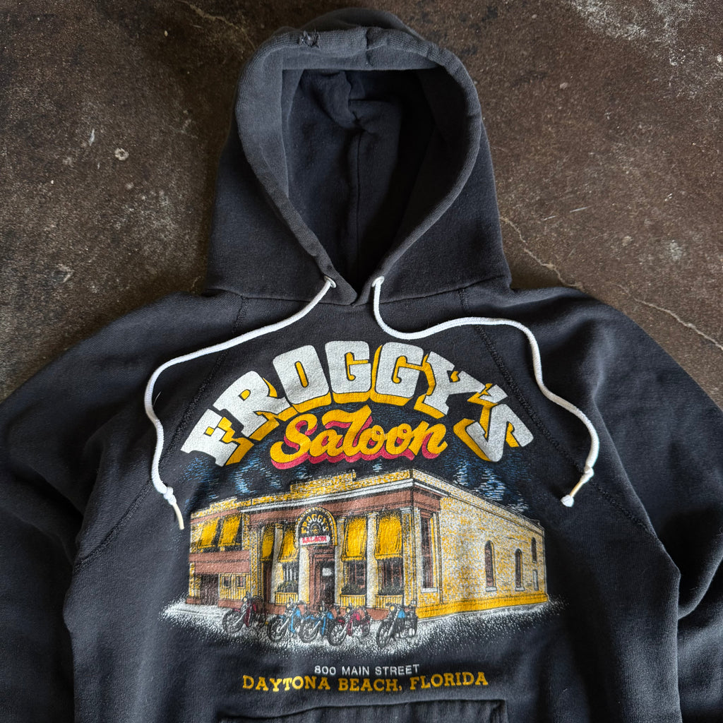 80’s Froggy’s Saloon Biker Bar Drawstring Hoodie (M)
