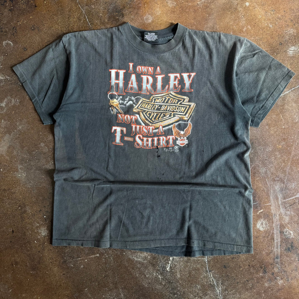 90’s 3D Emblem Harley “I Own” Sun Faded Tee (XL)