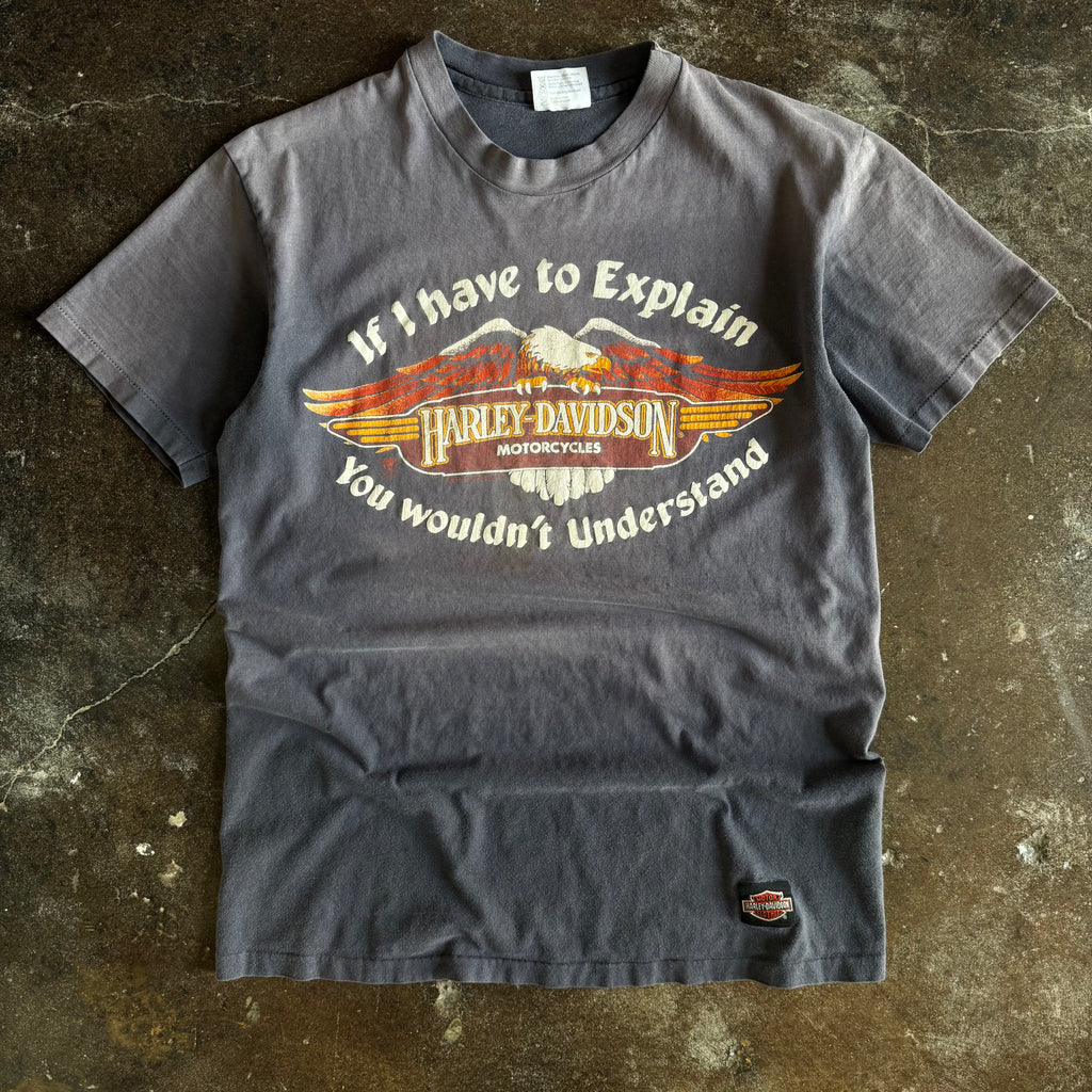 80’s Harley “If I Have To Explain” Sun Faded Tee (L)