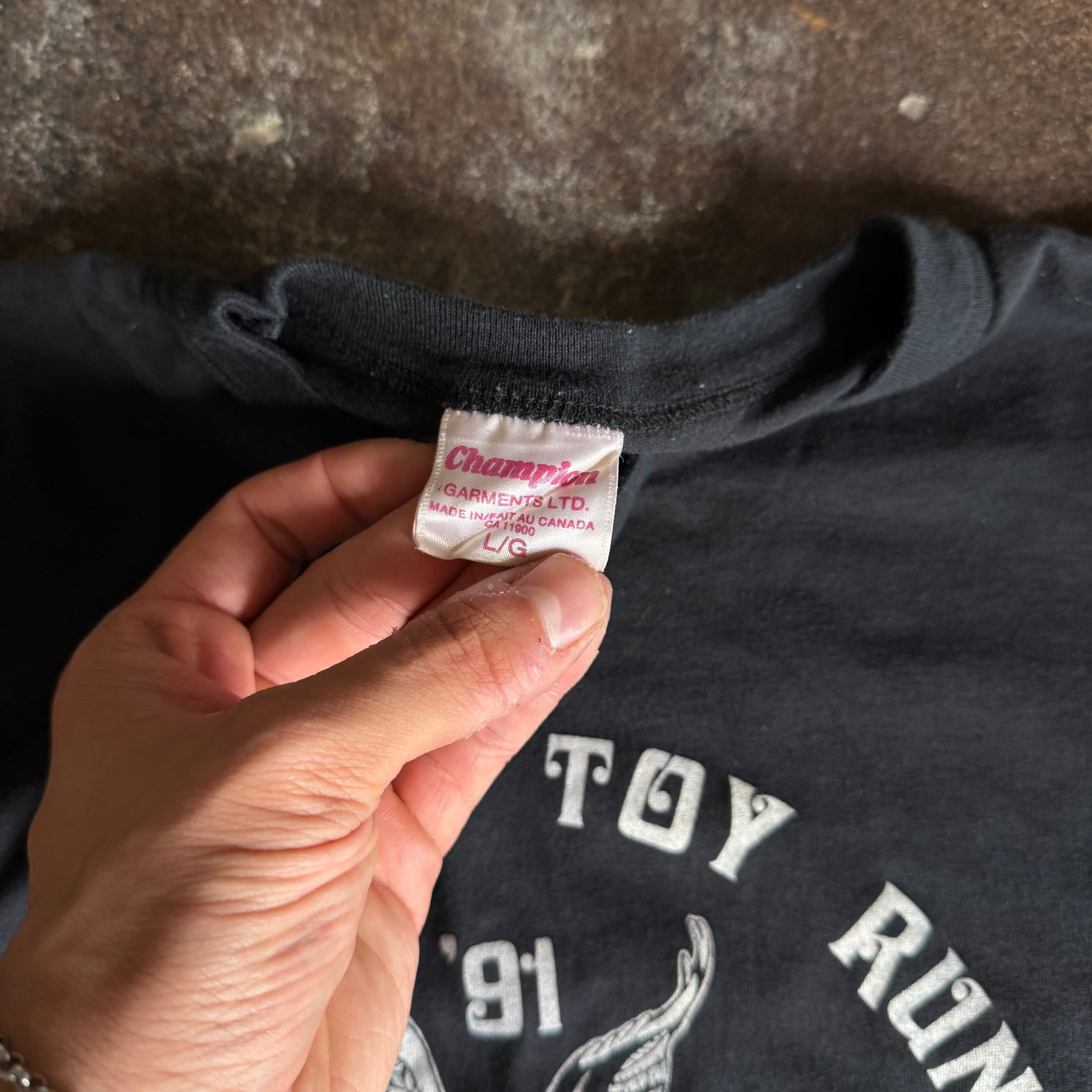 90’s Calgary Toy Run Harley Tee (L)