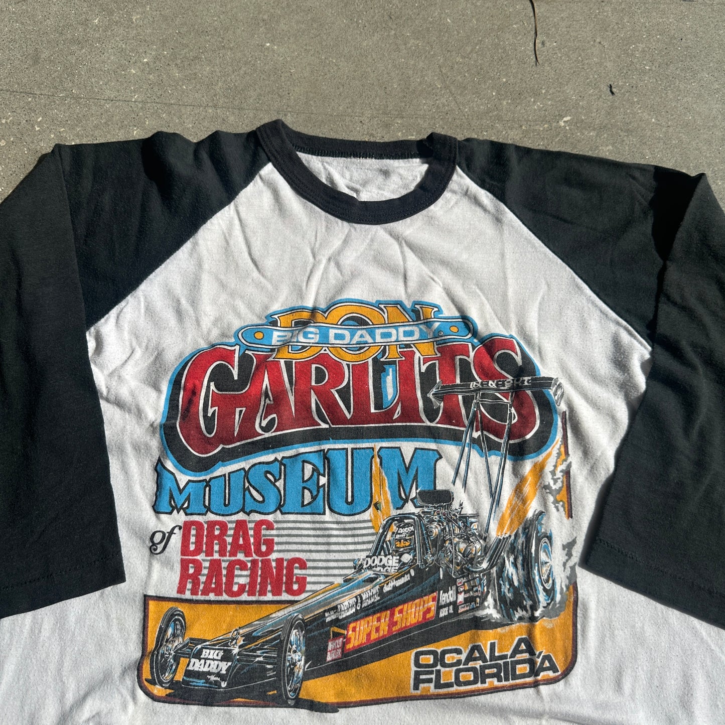 80s Big Daddy Don Garlits Drag Race Museum Raglan Tee (Minimal-Wear)