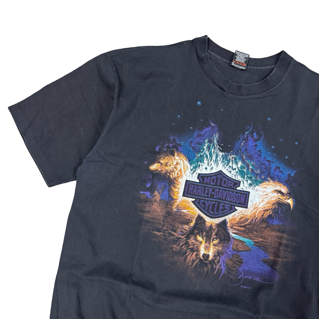 90’s Harley Nature Purple Flame Emblem Tee Size XXL