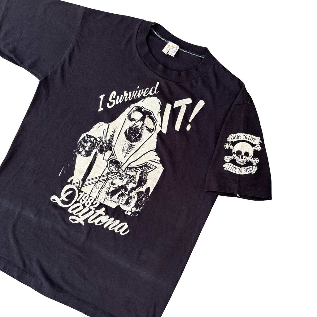 80’s Daytona Bike Week Reaper “I Survived” Tee Size L