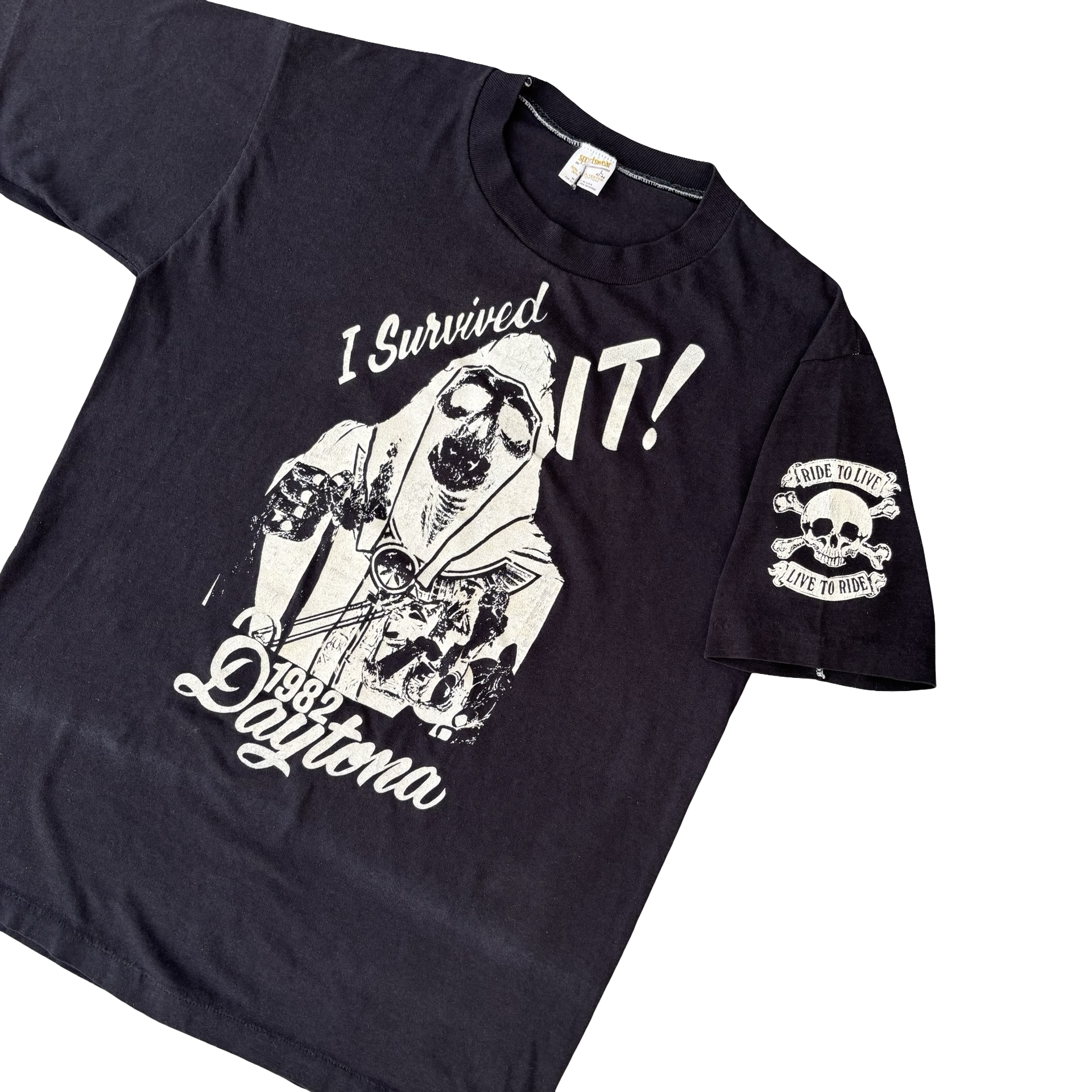 80’s Daytona Bike Week Reaper “I Survived” Tee Size L