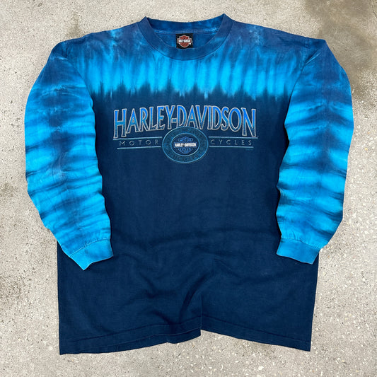 Harley Tye Dye Blue Longsleeve Shirt