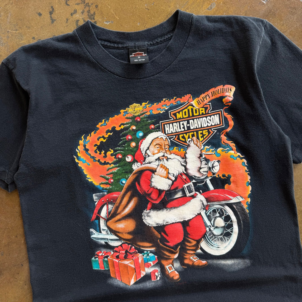 90’s Harley Happy Holidays Santa Claus Tee (M)