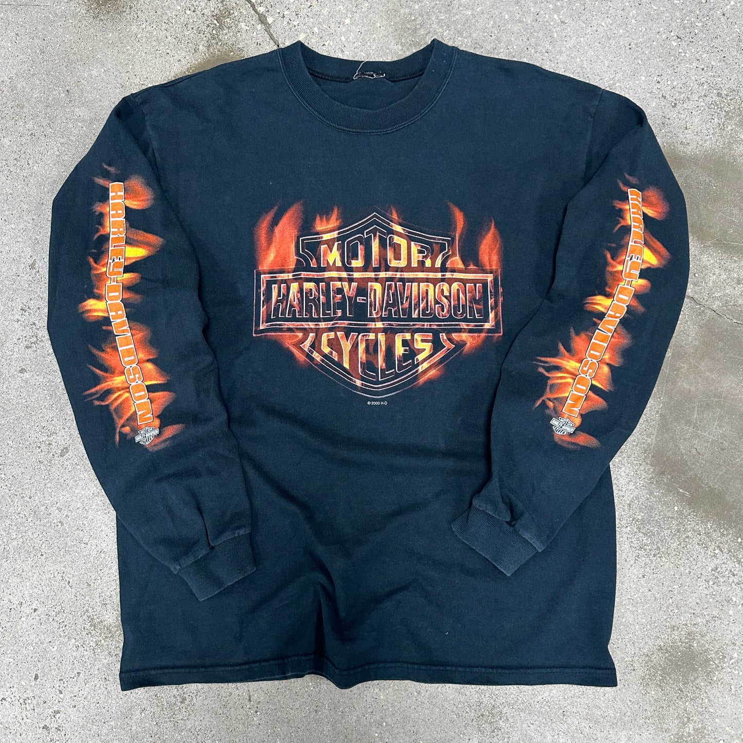 Harley Flame Emblem Vegas Longsleeve Shirt