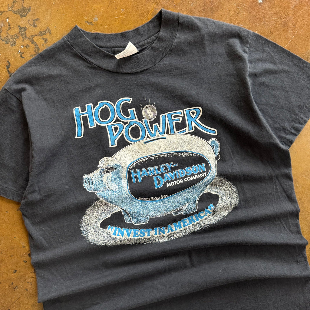 80’s Harley Hog Power Piggy Bank Tee (L)