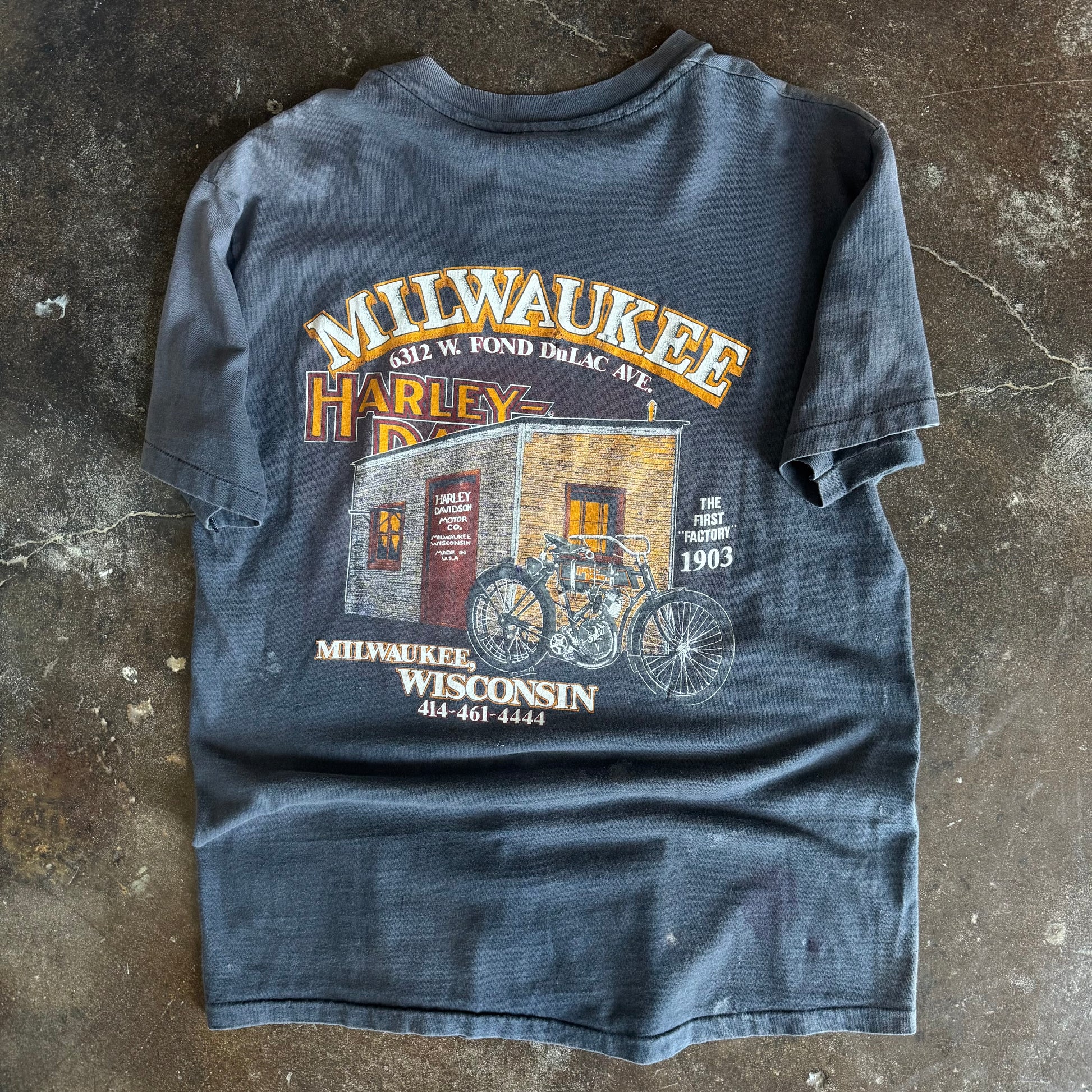 80’s Harley Milwaukee Iron Sun Faded Tee (L)