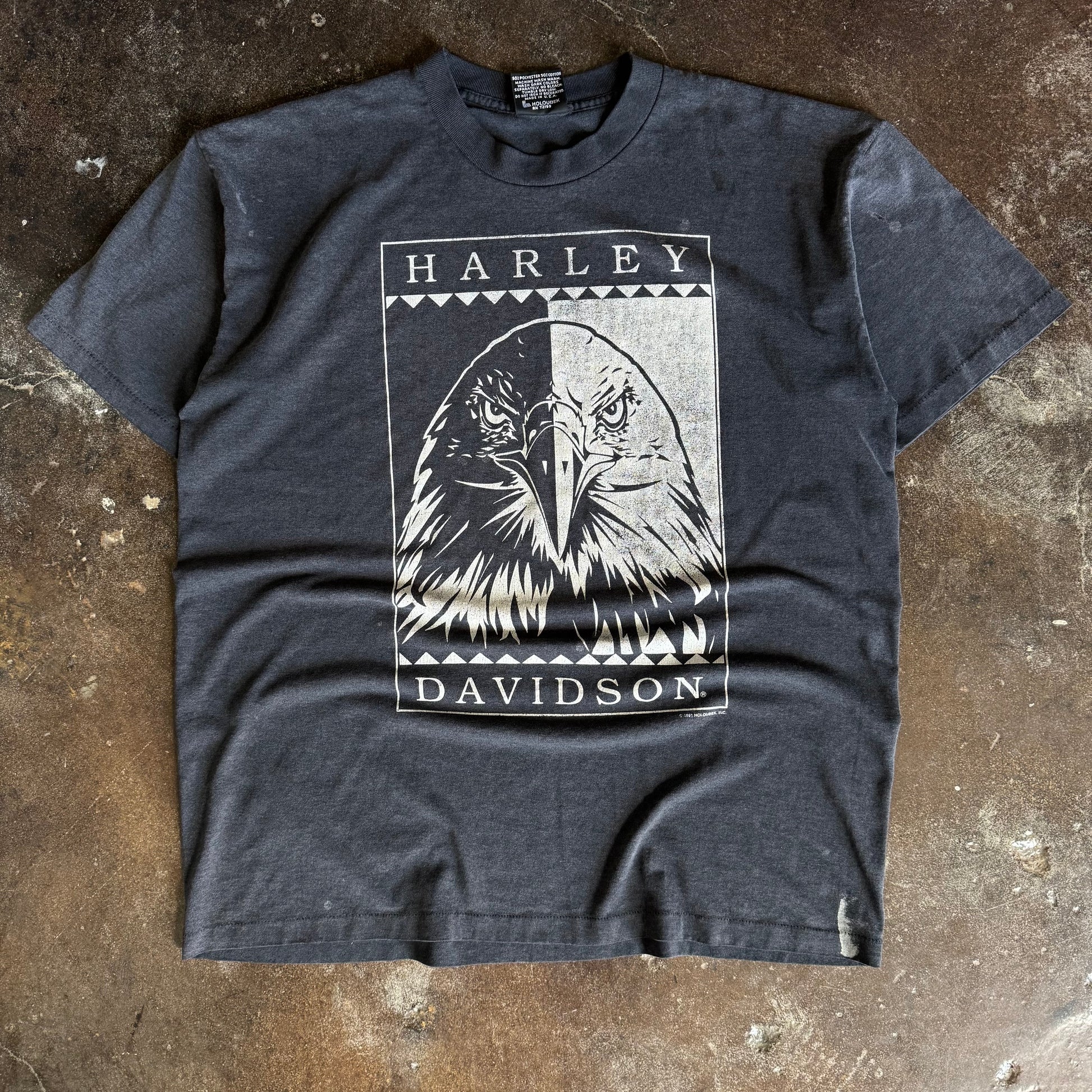 90’s Harley Davidson Eagle Portrait Distressed Tee (XL)