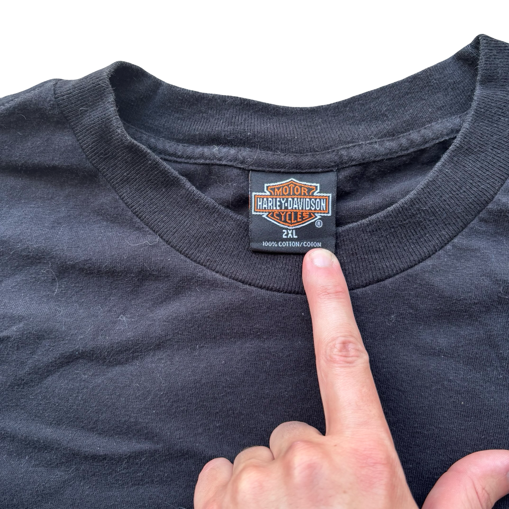 90’s Harley Chrome Flaming Engine Tee Size XXL