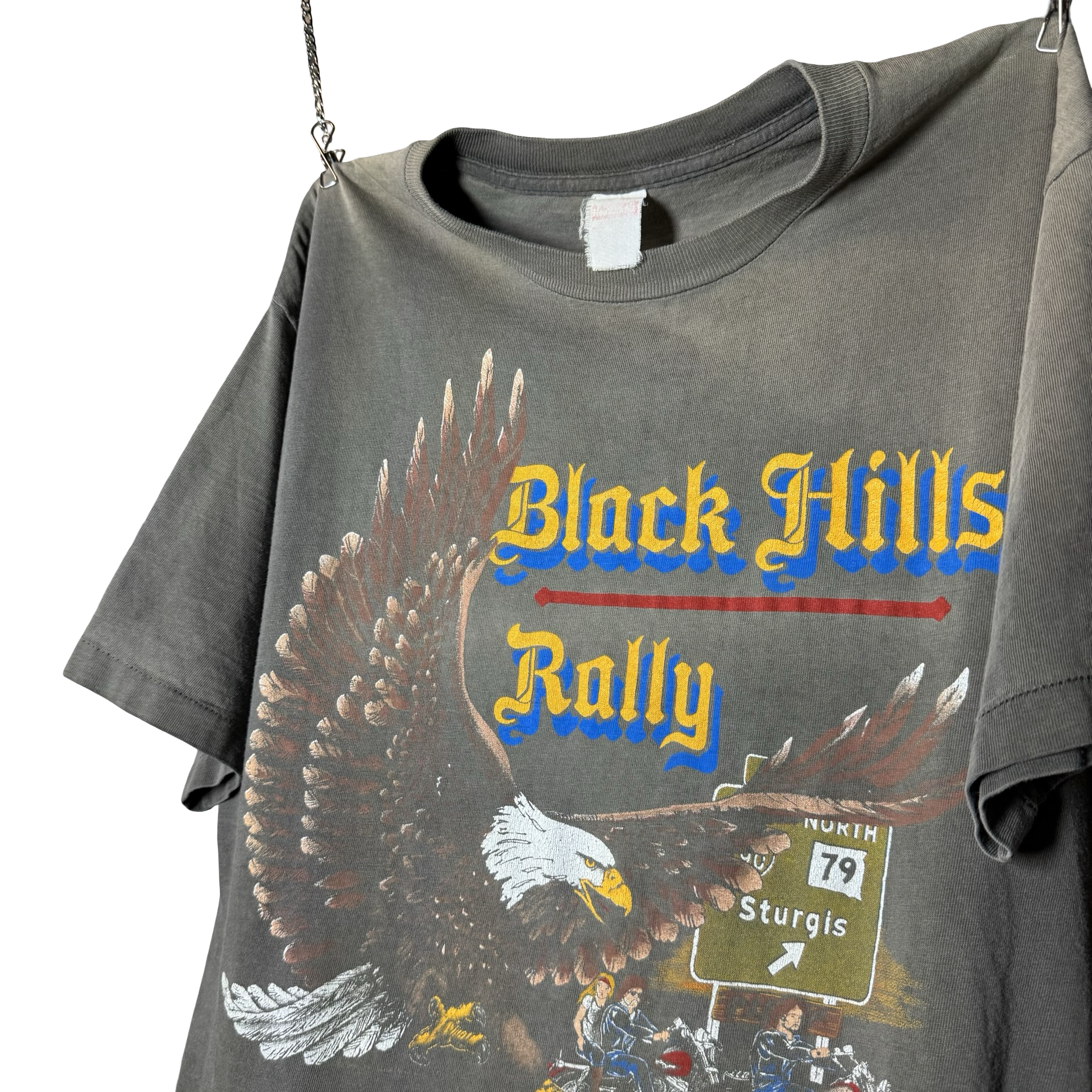 80’s Harley Sun Faded Black Hills Rally Tee Size L