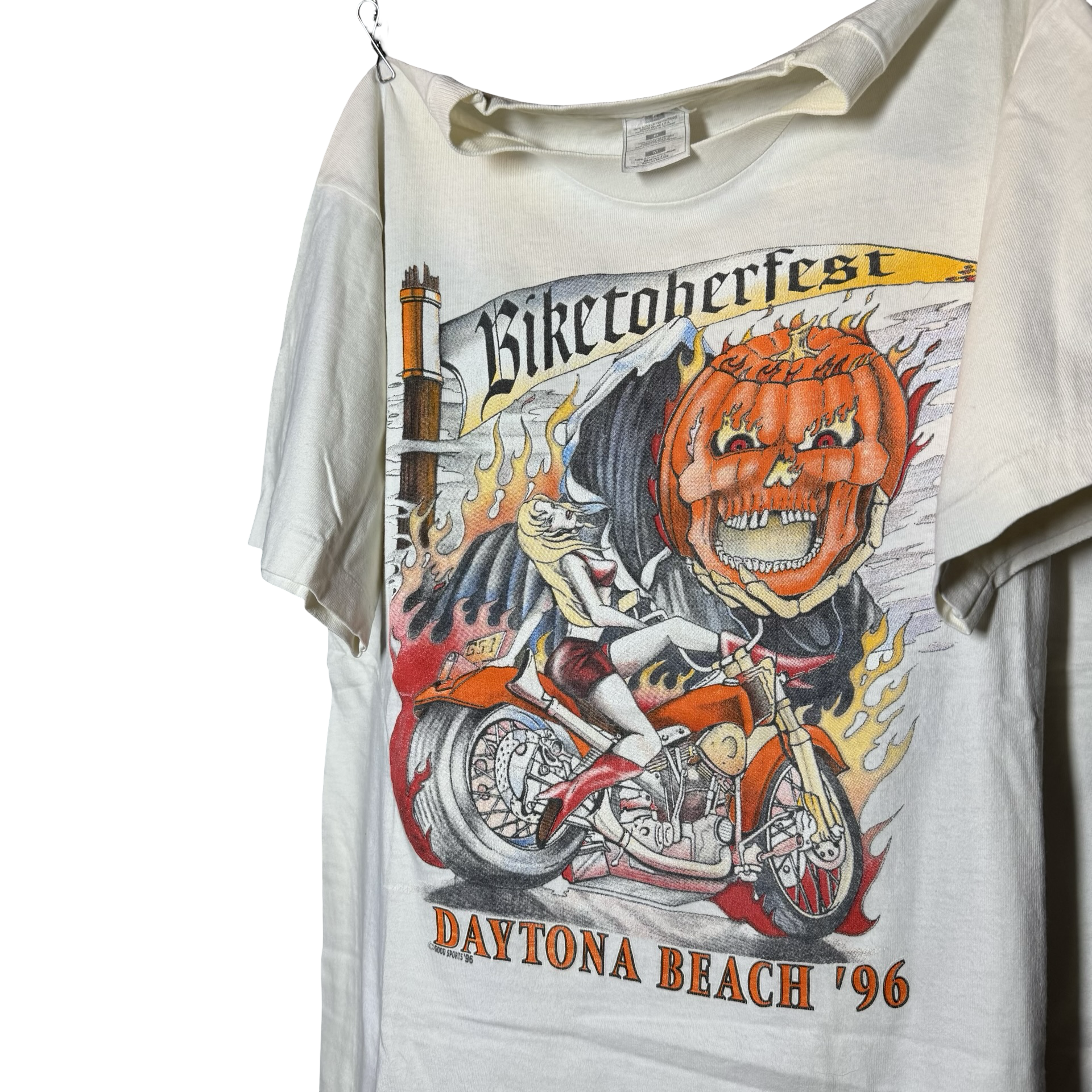 90’s Biketoberfest MILF Pumpkin Flame Tee Size M