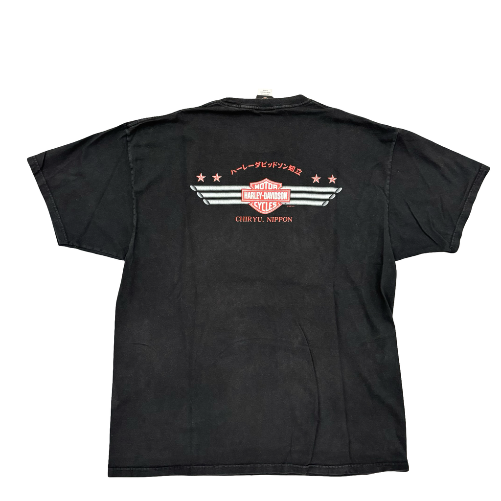 Y2K Harley Flaming Skull Japan Tee Size XL