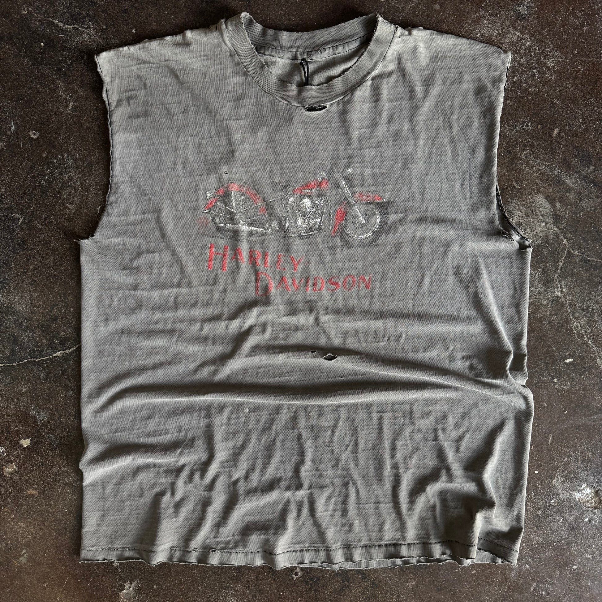 80’s Harley Sun Faded Hawaii Cut Off Tee (XXL)