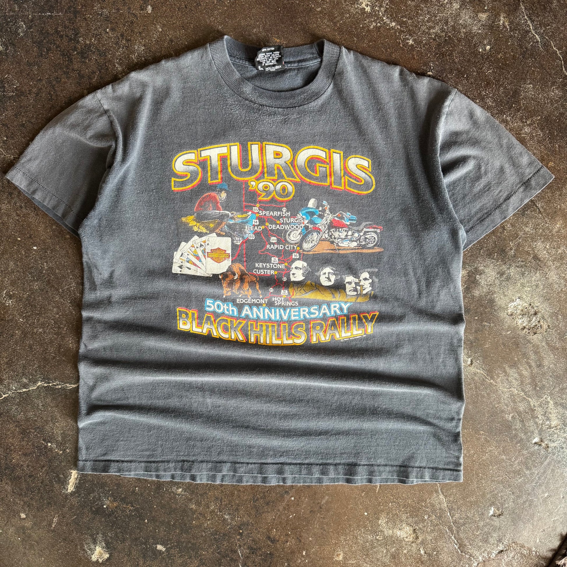 90’s Harley Sturgis Black Hills Sun Faded Tee (XL)