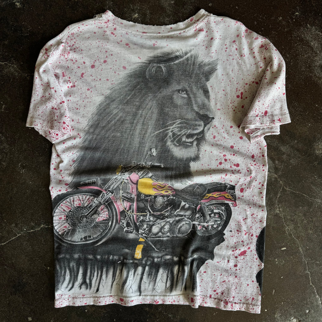 90’s Flame Biker AOP Lion Tee (L)