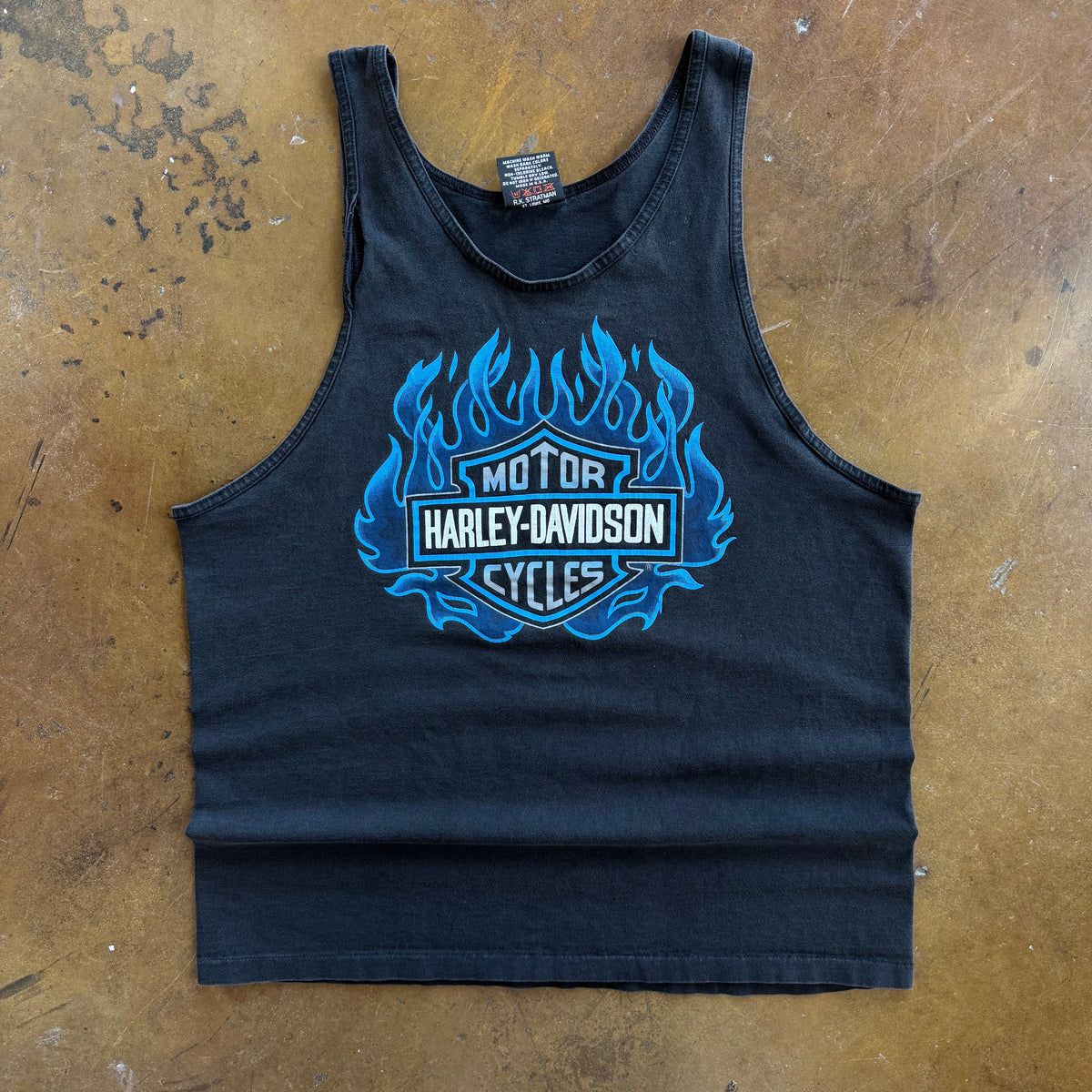 90’s Harley Blue Flame Ball Tank Top Tee (L)