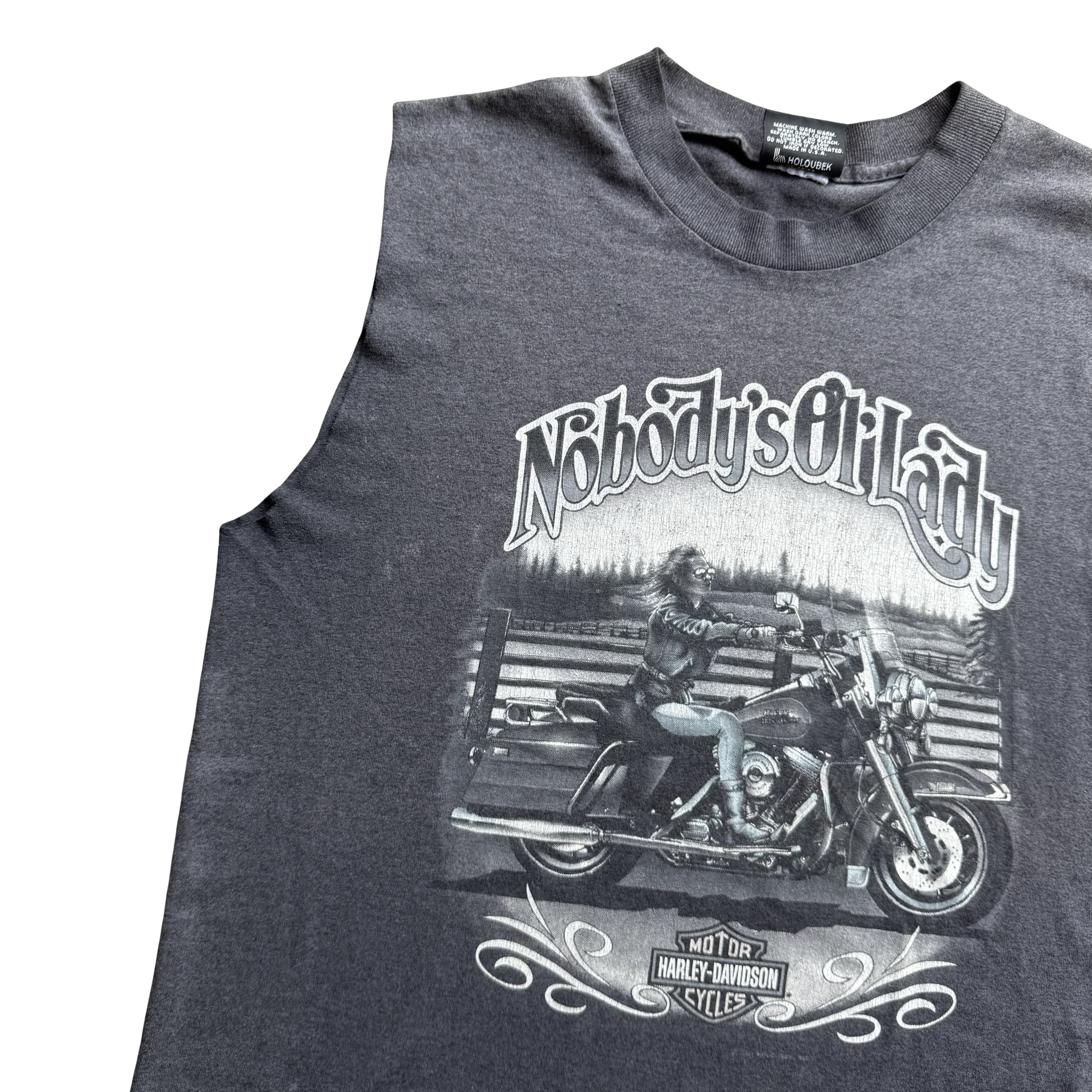 90’s Harley “Nobody’s Ol Lady” Cut-Off Tank Tee Size XL
