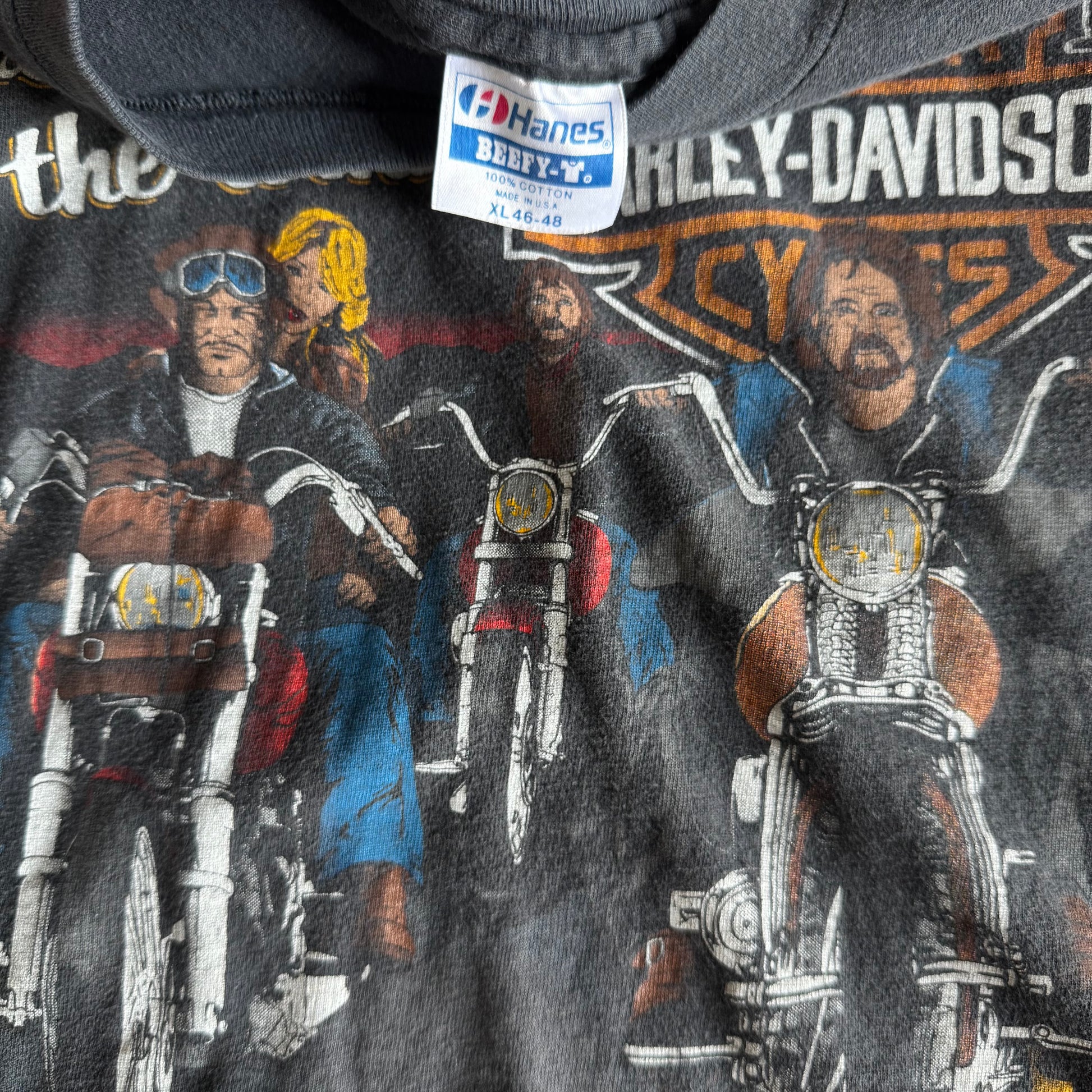 80’s Harley “Ride’n In The Wind” Sun Faded Tee (XL)