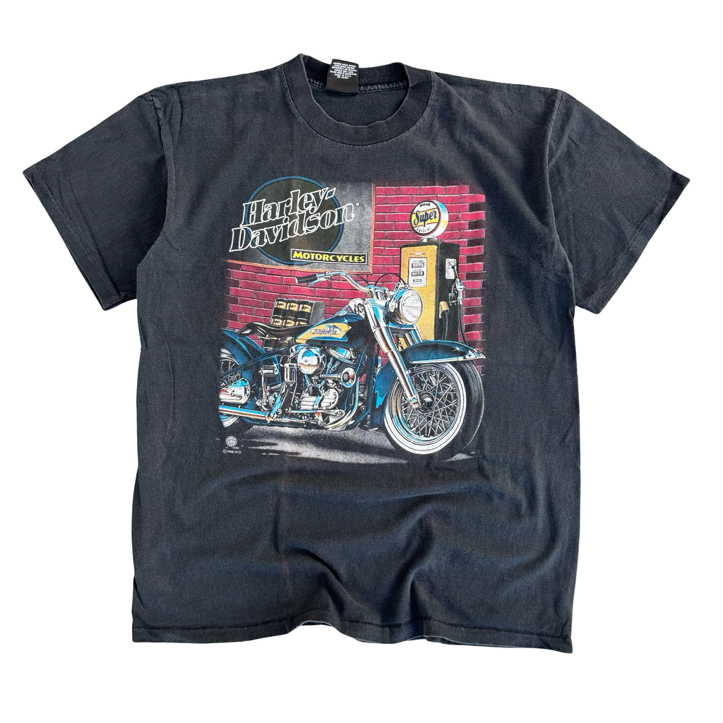 90’s Harley Davidson Gas Pump Big Emblem Tee Size L